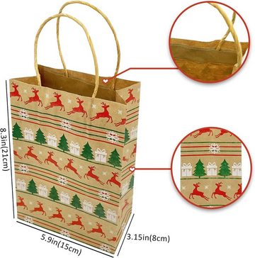 GelldG Handtasche Geschenktüten Weihnachten 20 Stück Weihnachtstüten