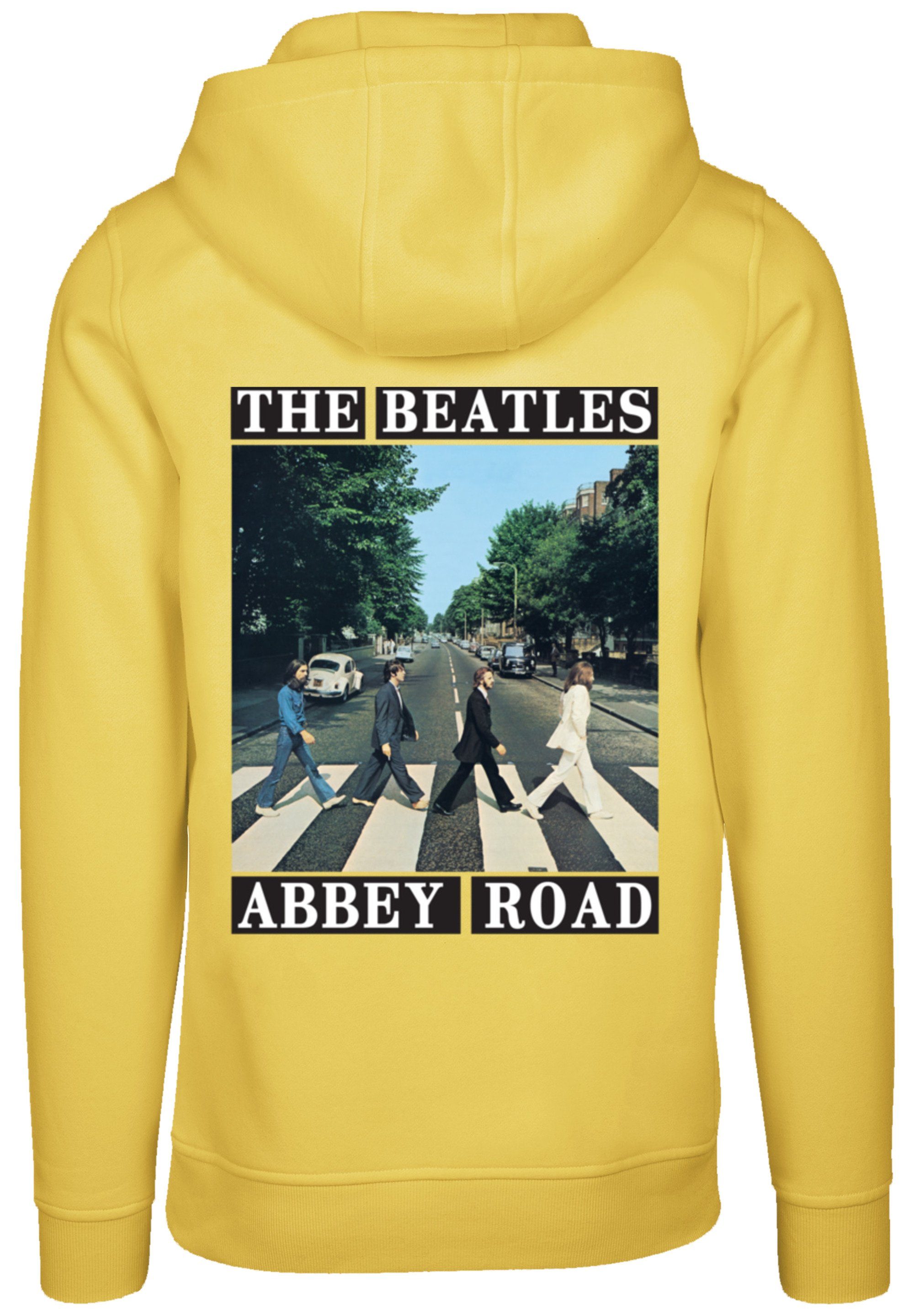 F4NT4STIC Kapuzenpullover The Beatles Abbey Road Rock Musik Band Hoodie, Warm, Bequem taxi yellow