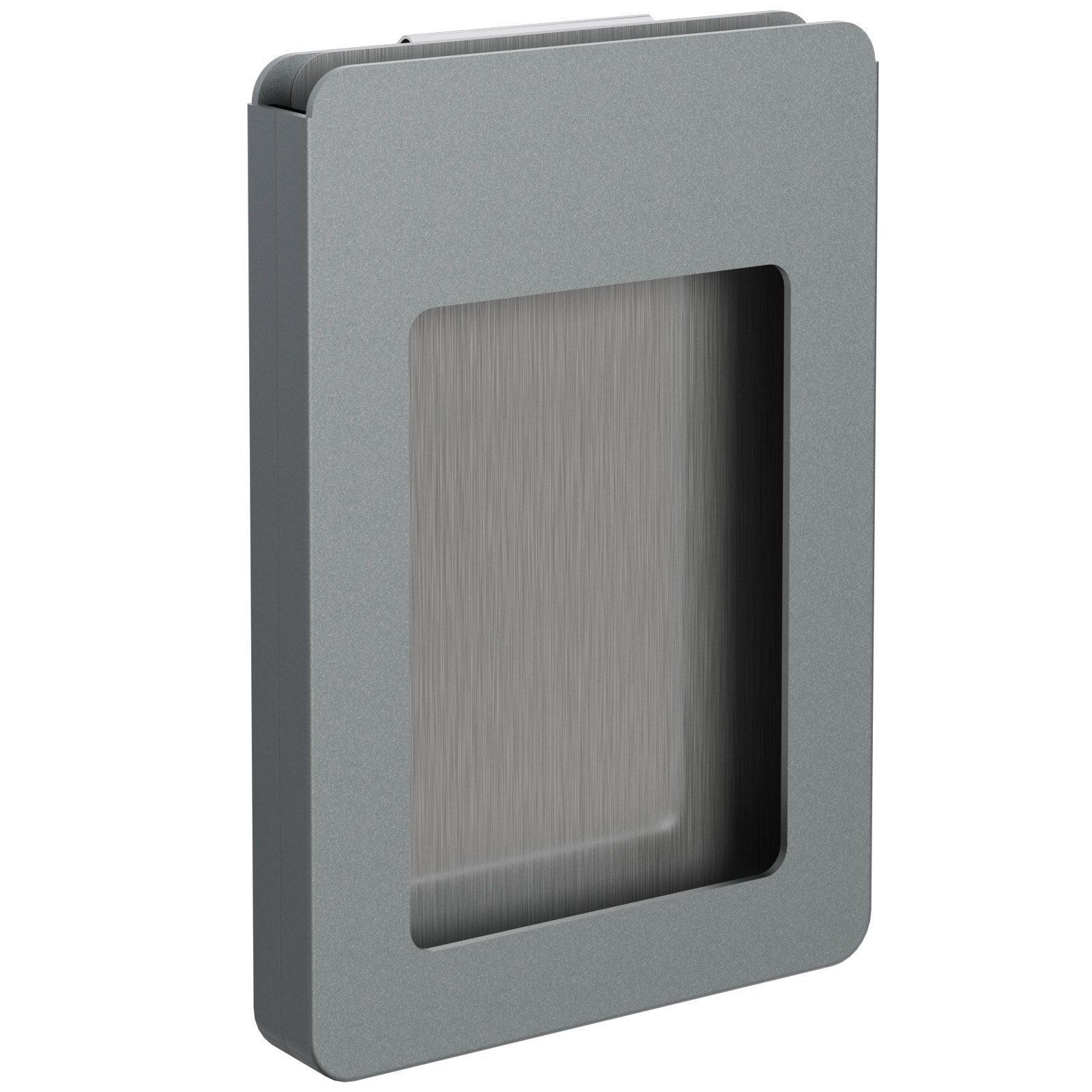 Wellgro Geldbörse Kartenhalter aus Aluminium mit Geldklammer - Kartenhülle Grau