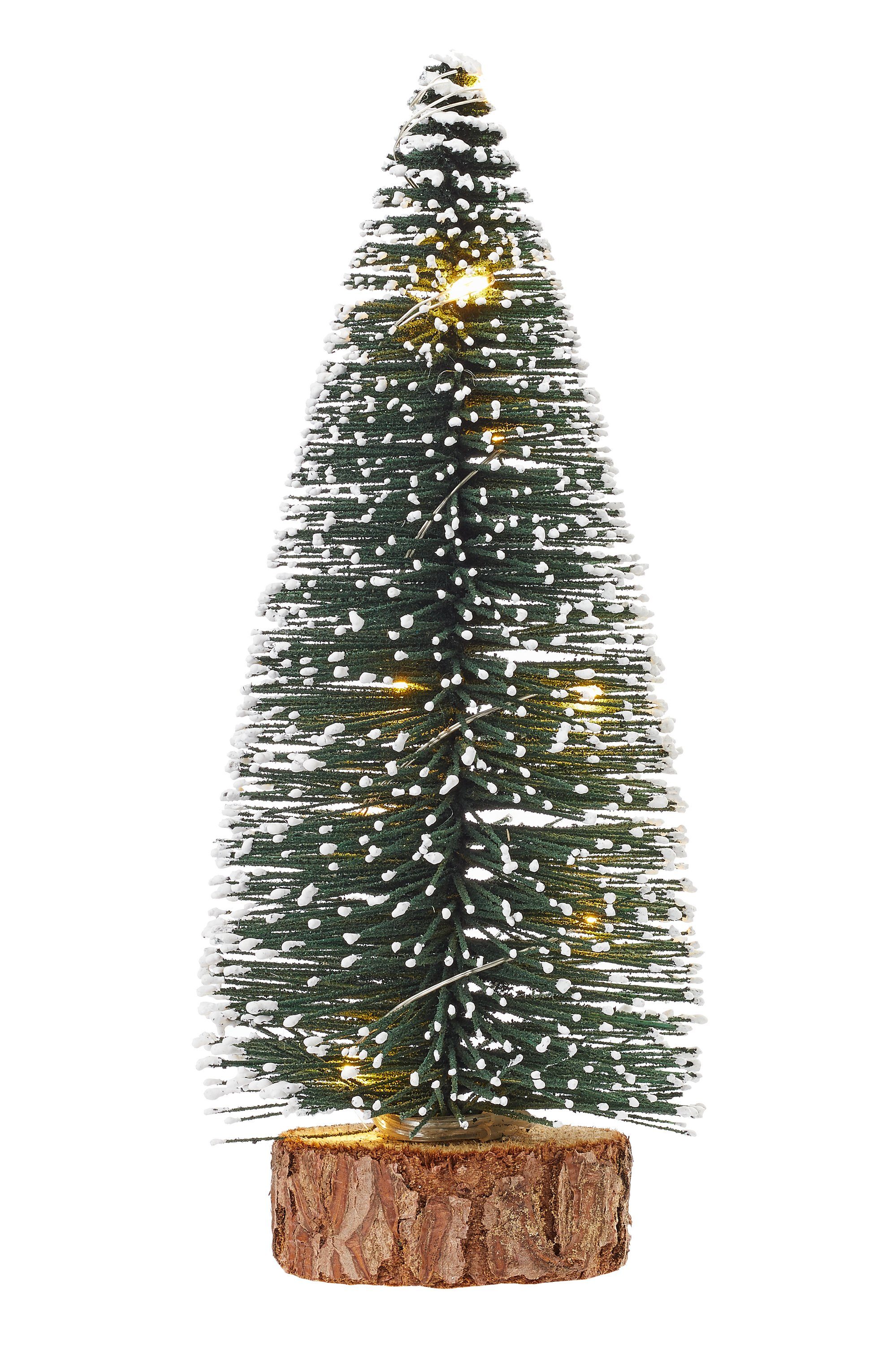 HobbyFun Dekofigur Tanne, mit LED Beleuchtung 14 cm