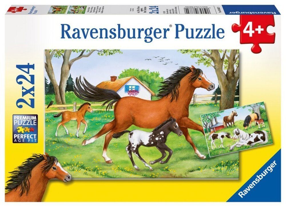 Puzzle Ravensburger - Puzzle 24 Puzzleteile 08882 Pferde der Kinderpuzzle Welt Ravensburger für..., -