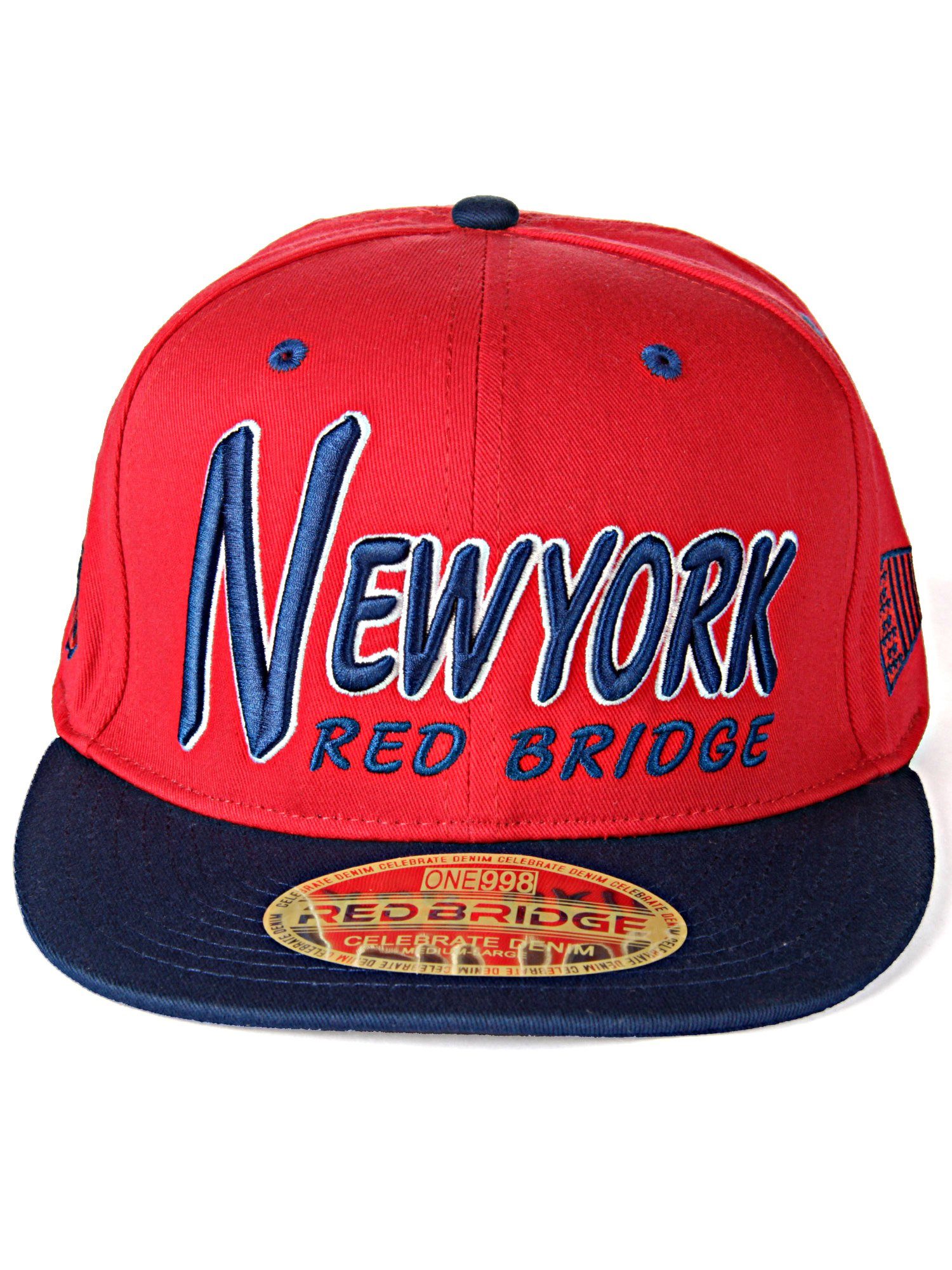 stark RedBridge Baseball Cap Schirm dunkelblau-rot mit Bootle kontrastfarbigem