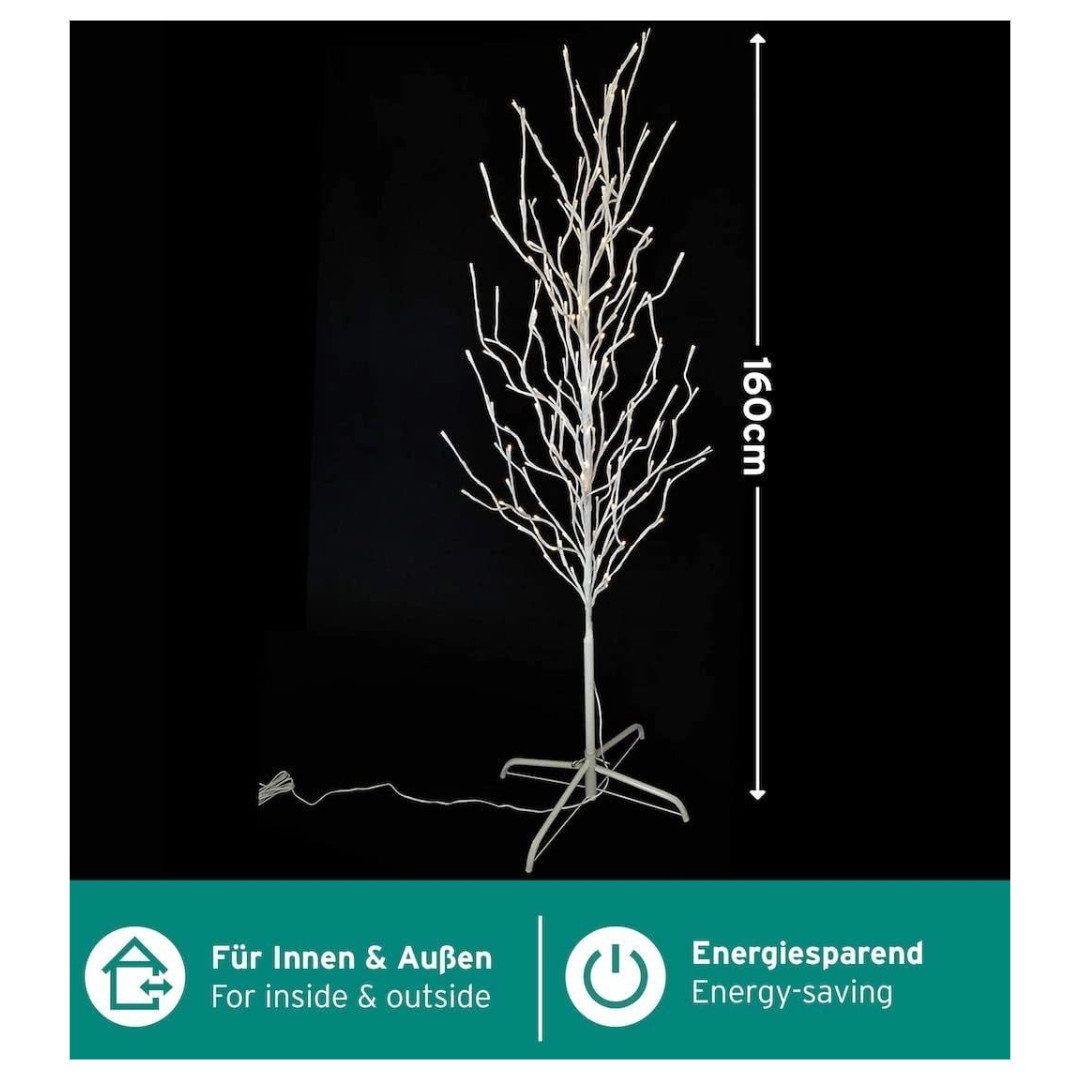 Gartenpirat LED Baum Festlicher LED-Lichterbaum Birke mit 200 warmweißen LED Lichter