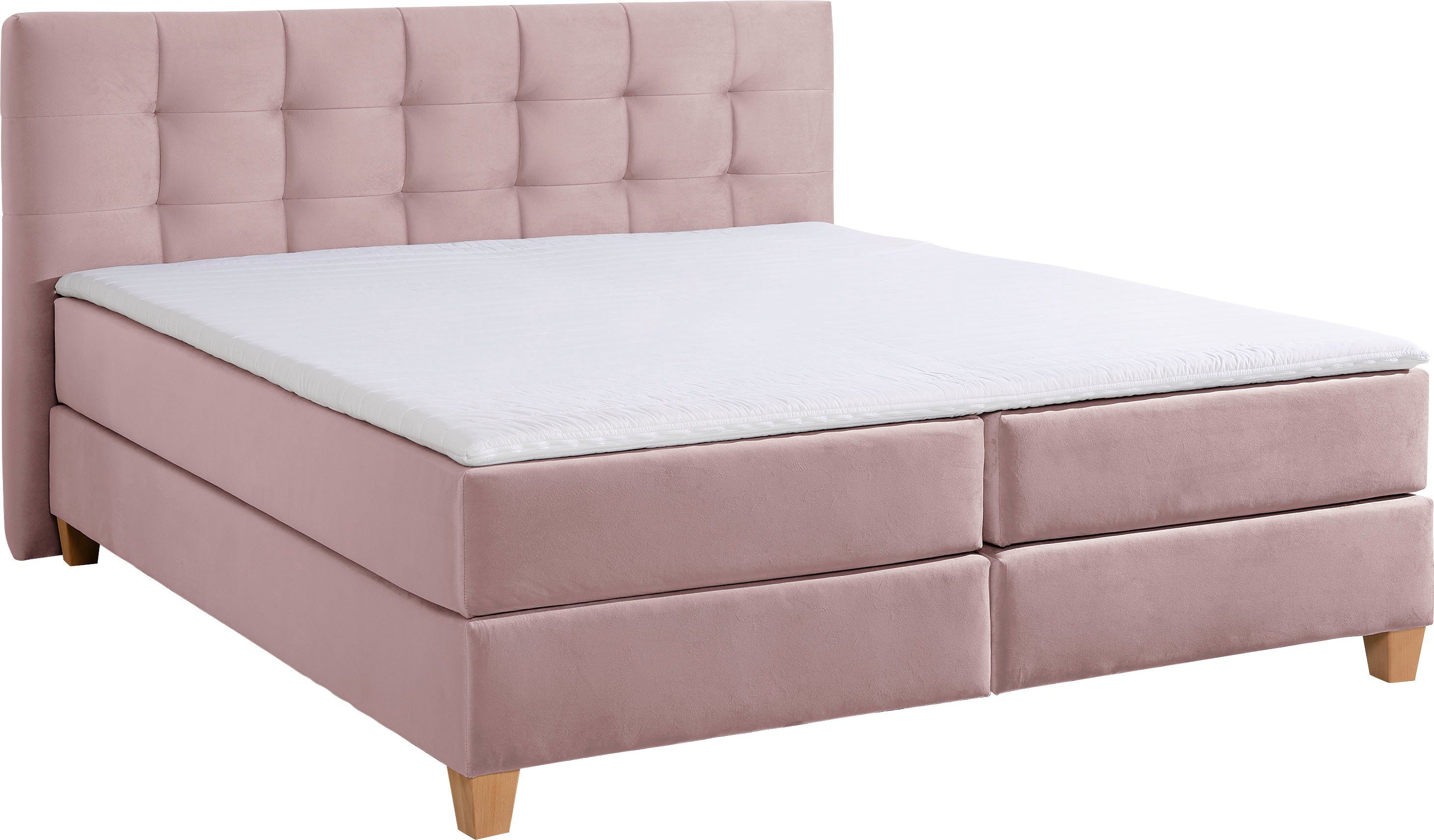 Home affaire Boxspringbett "Moulay" inkl. Topper, in Überlänge 220 cm, 3 Hä günstig online kaufen