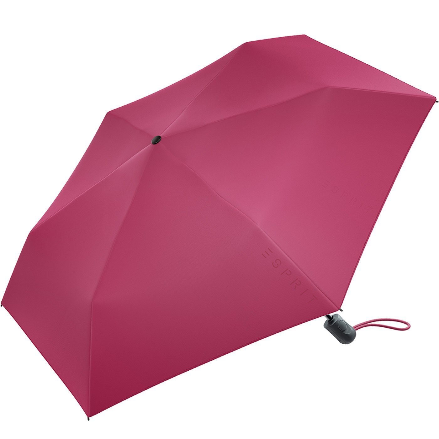 in stabil, vivacious Trendfarben Esprit Slimline Automatik - den 2022 neuen leicht, Damen Taschenregenschirm Easymatic pink, HW Auf-Zu