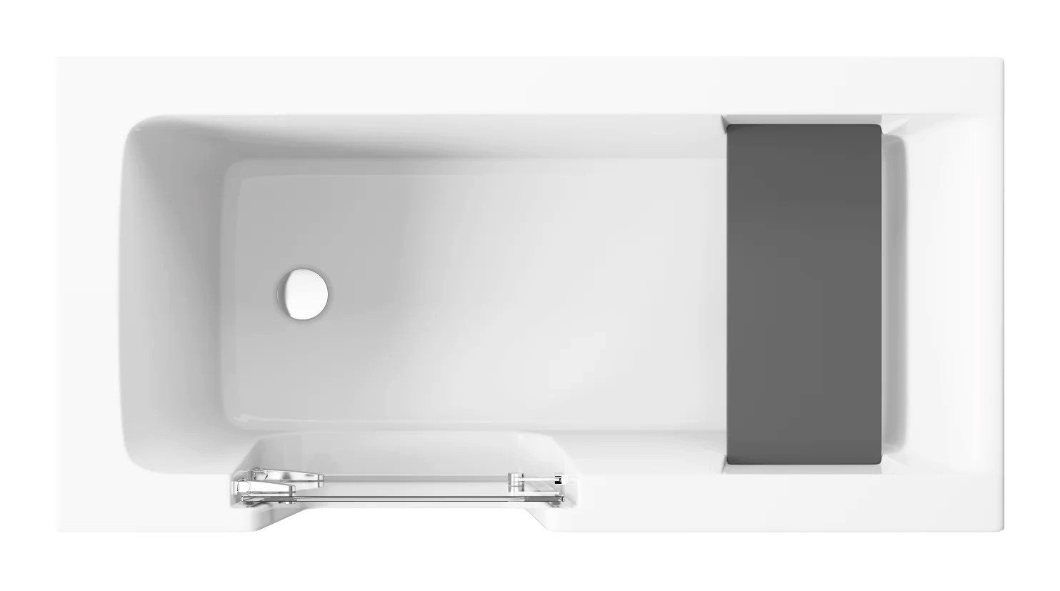 KOLMAN Badewanne Seniorenbadewanne Rechteck VOVO Links 140x70