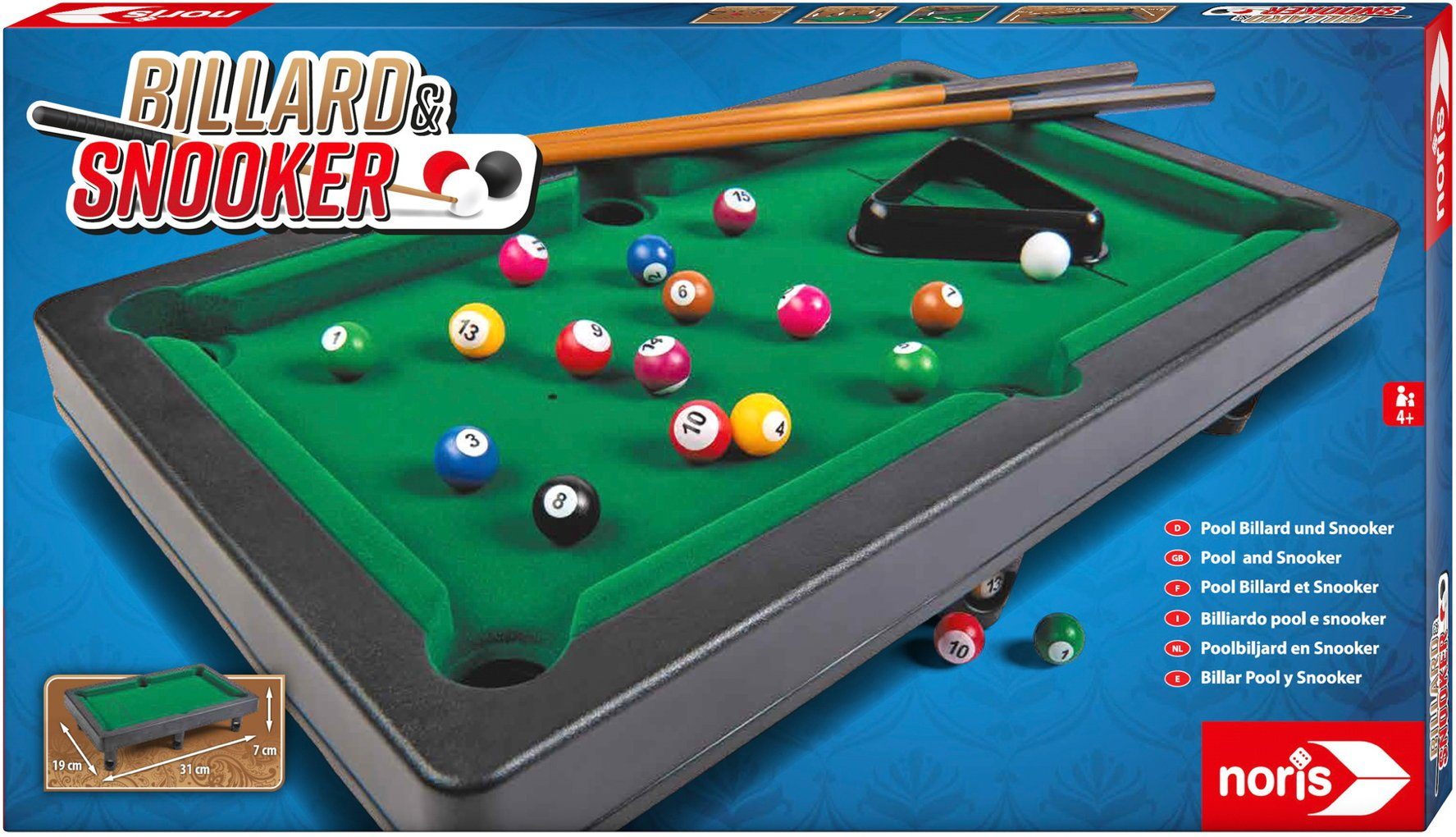 Noris Spiel Familienspiel Geschicklichkeitsspiele Pool Billard & Snooker 606167704