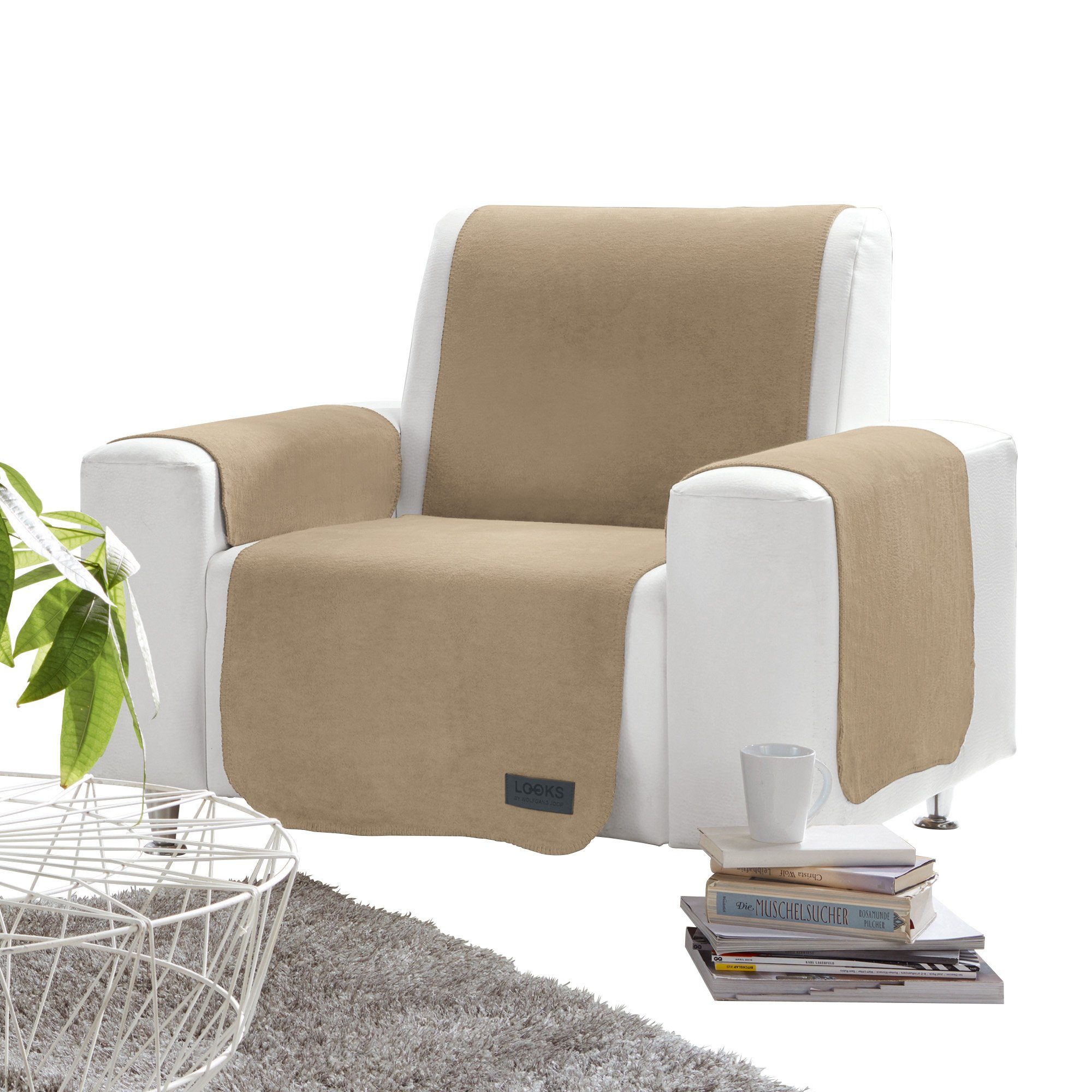 LOOKS by Wolfgang Joop Sesselschoner Sessel- und Sofaschoner, Baumwollmischung Uni