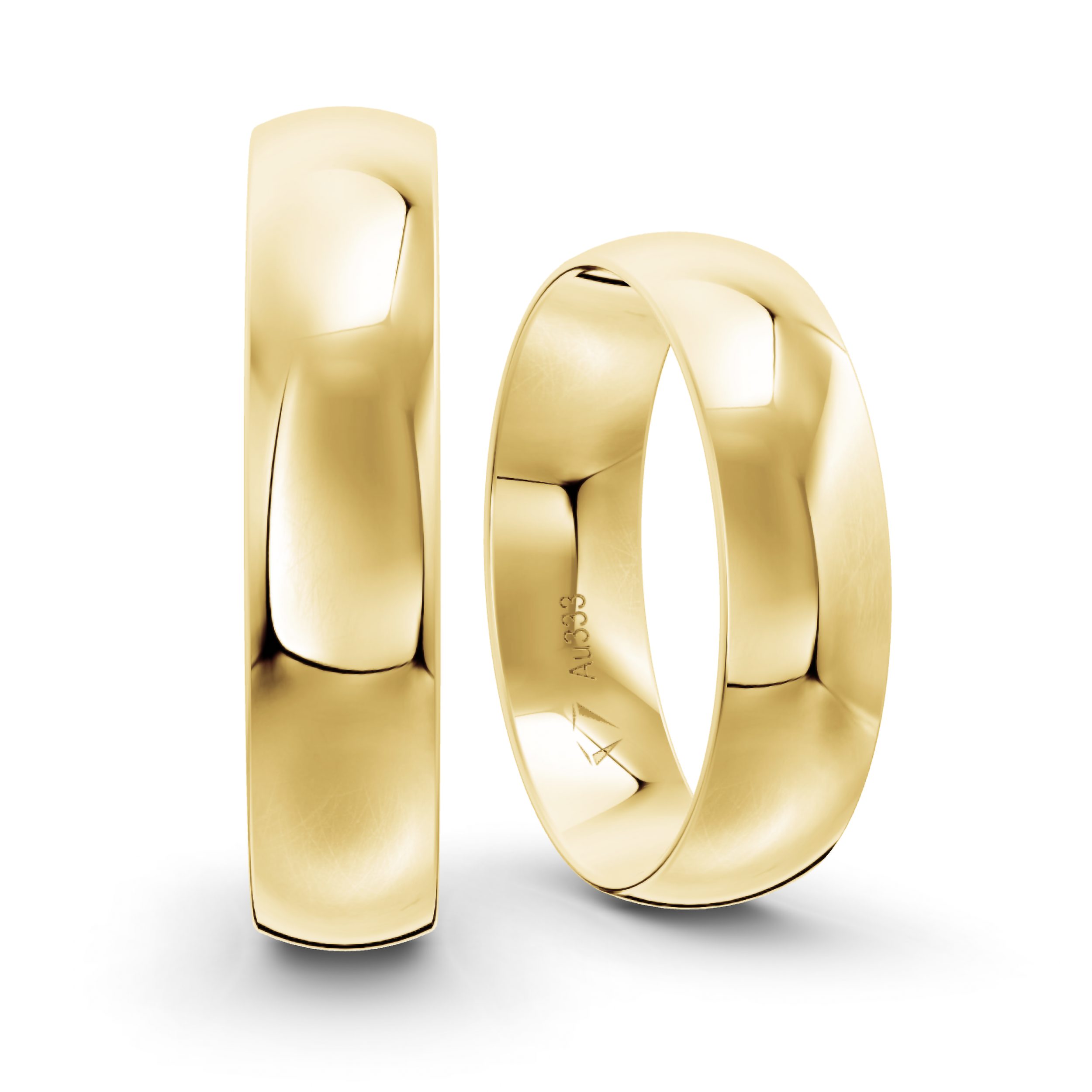 mosa & co. Trauring mit Gravur Classic Gold 333 mit 5mm Breite im Paarpreis (Eheringe, 2-tlg., 2 Trauringe)
