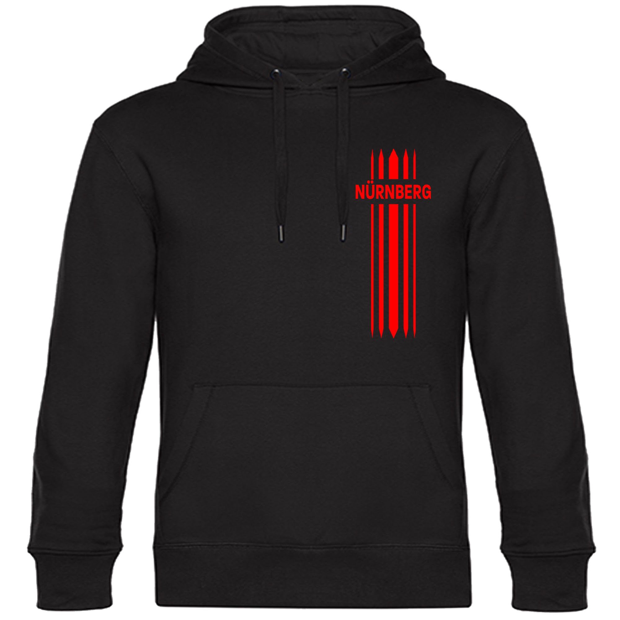 multifanshop Kapuzensweatshirt Nürnberg - Streifen - Hoodie günstig online kaufen