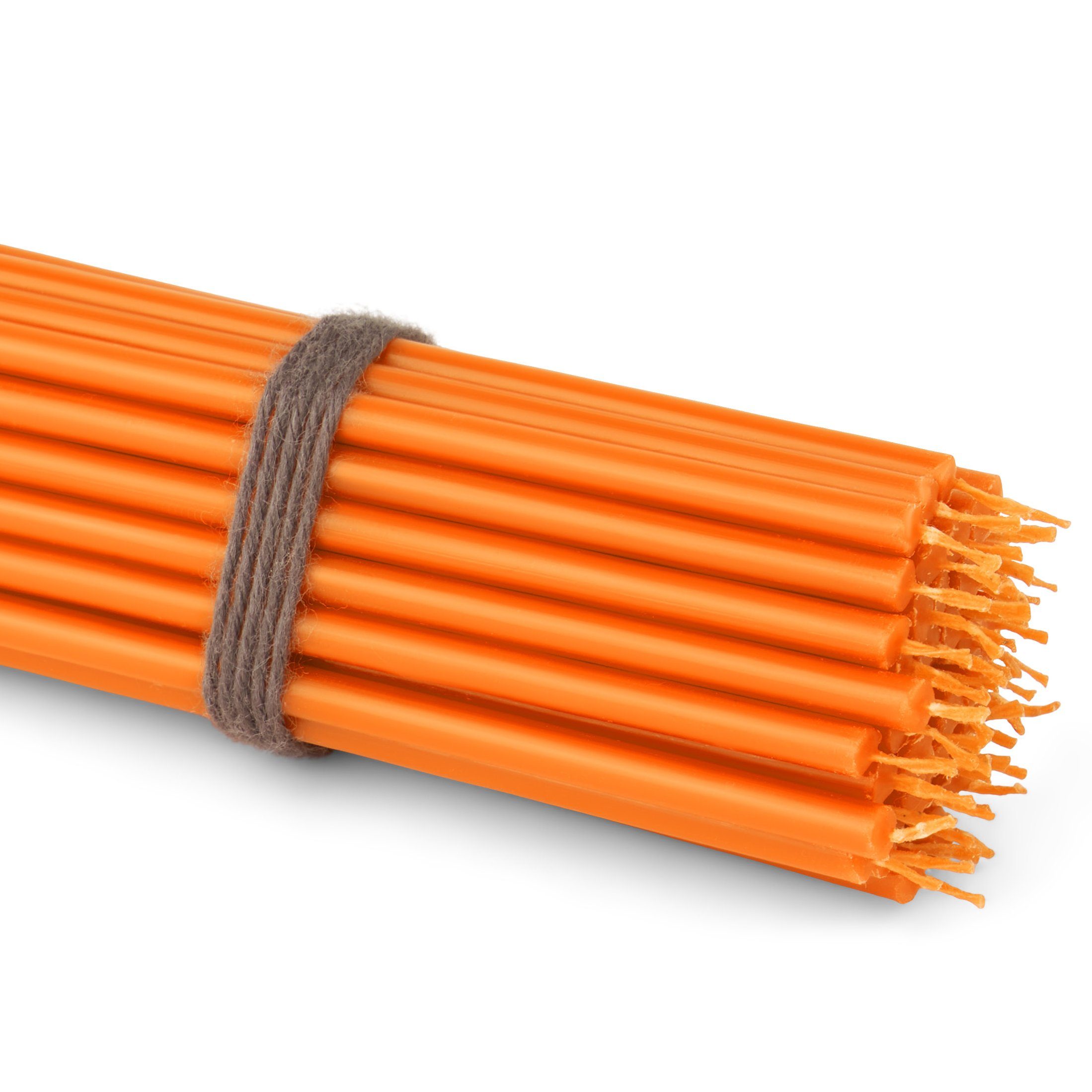 Spitzkerze 50x Stabkerzen orange Tropffrei Rußfrei dünn L 16c