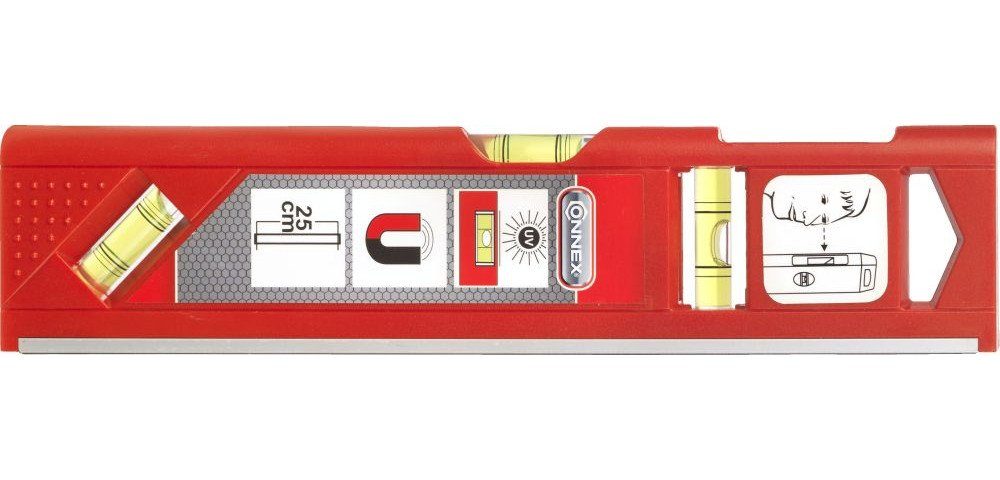 Connex Wasserwaage Wasserwaage 25 cm Magnetstreifen