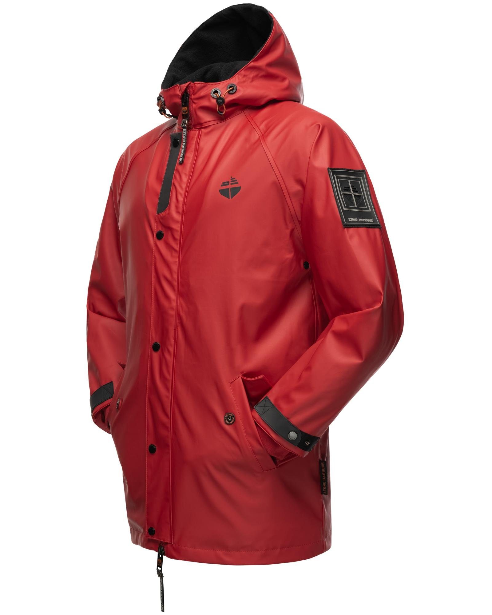 Stone Harbour Regenjacke Rihaa Gummierter Regenparka mit Fleece-Innenfutter