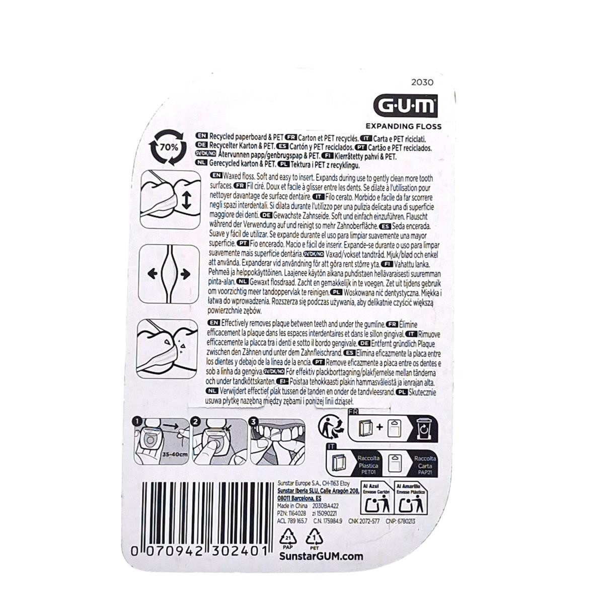 GUM Zahnseide GUM Expanding Floss 30 m