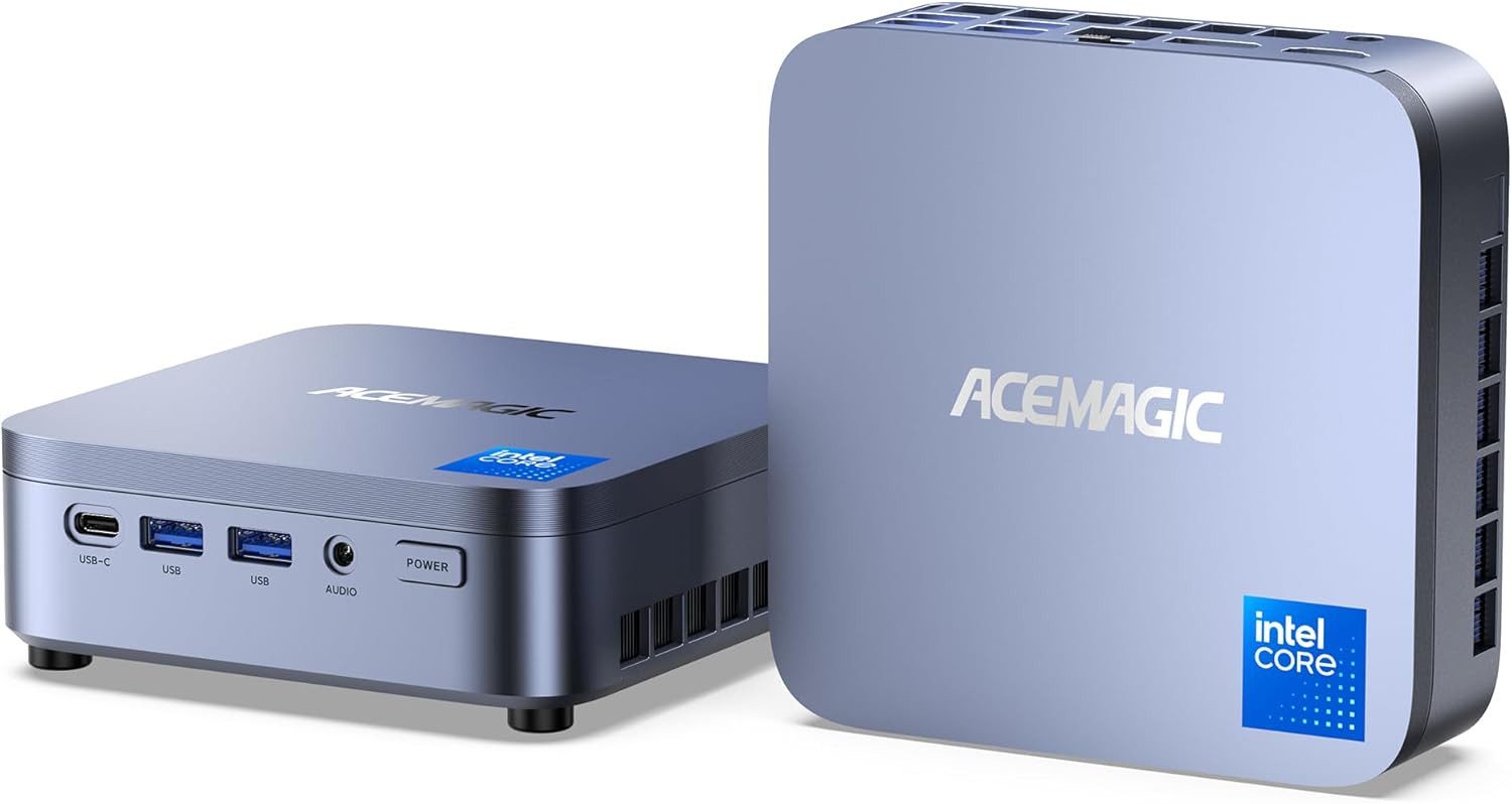 ACEMAGIC Mini PC Win-11 PRO, Intel Core i5-14500HX, 16 GB DDR4 RAM+512 M.2 SSD Mini-PC (Intel Core i5-14500HX 14500HX/14650HX/14900HX, Intel® Core™ i7-14650HX, 32 GB RAM, 1024 GB SSD, Hochgeschwindigkeits-Zentrifugallüfter + 2 Kühlkupferrohre + Doppelte Kupferrippen + Optimierter Doppelter Luftkanal, bis 4.9Ghz, WiFi 6/BT 5.2, Ultra-Leise M5 Mini-PC for Büro Home Gaming)