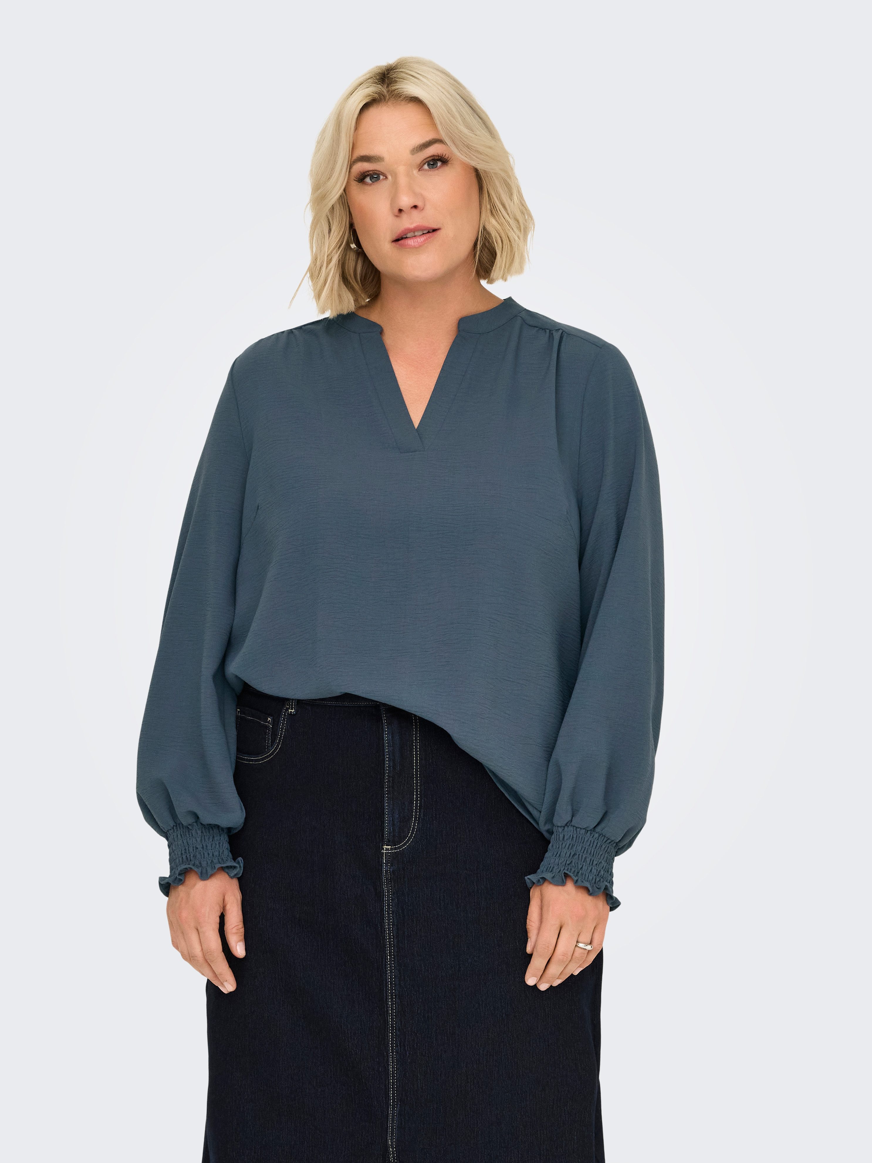 ONLY CARMAKOMA Shirtbluse CARMETTA LIFE V-NECK günstig online kaufen