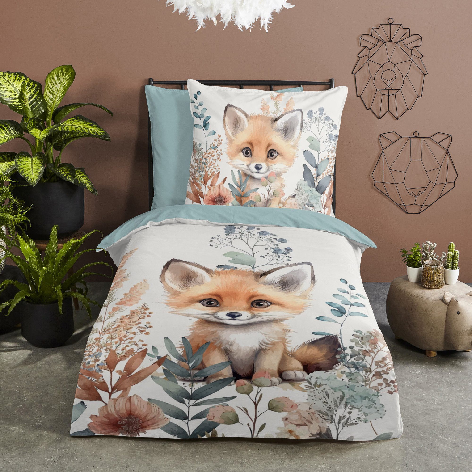 good morning Kinderbettwäsche Kinder-Wendebettwäsche "Foxx", Renforcé, Blat günstig online kaufen