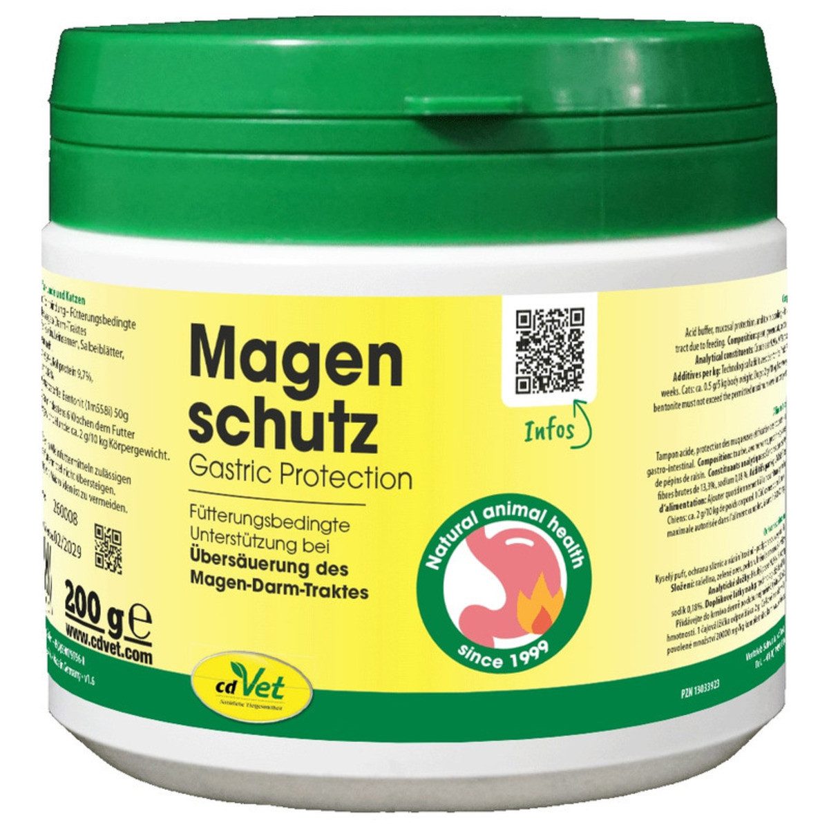 cdVet Magenschutz 200 g, Nahrungsergänzungsmittel für: Hund
