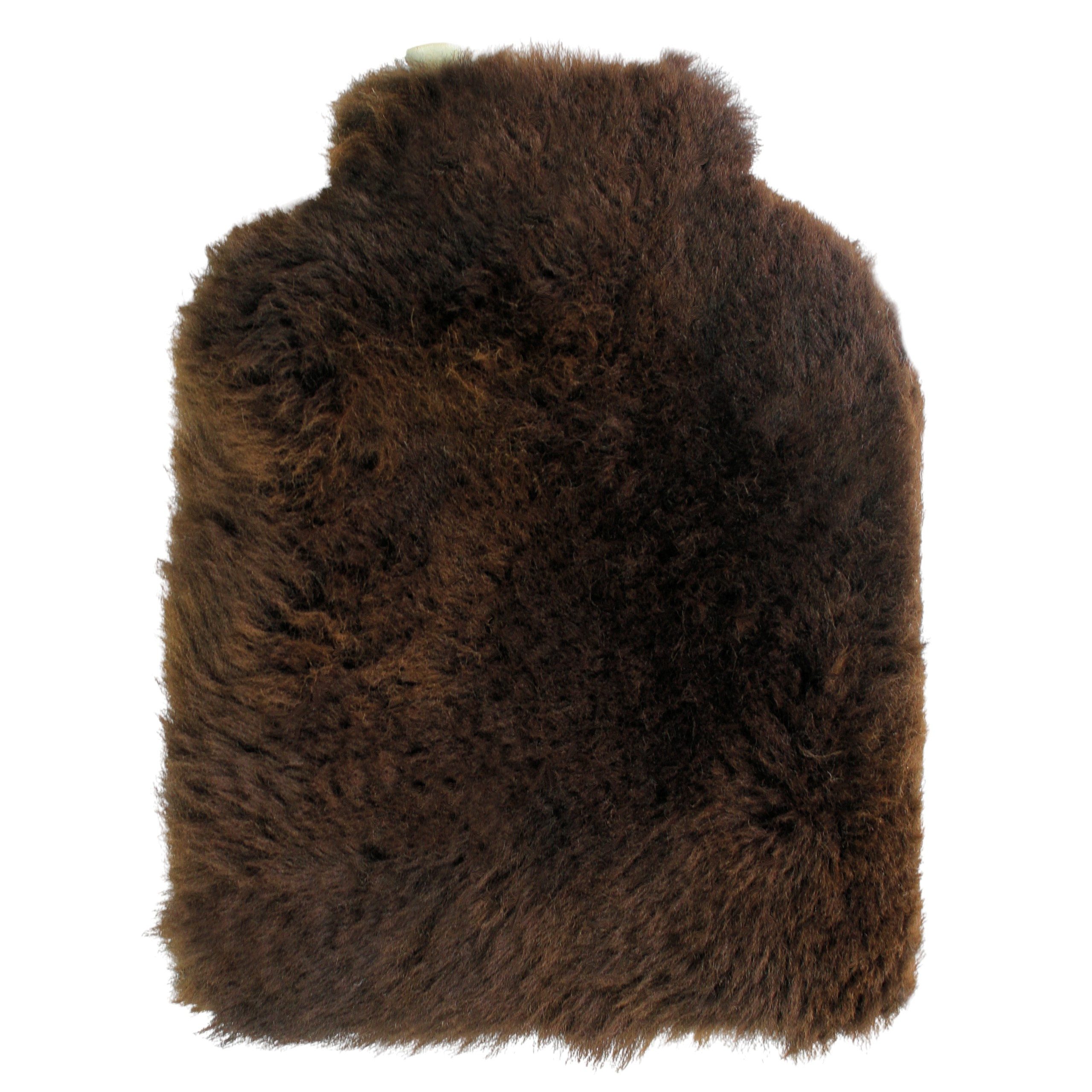 Sheep Dreams Wärmflasche Wärmflasche Braun, 2L, Echtes Lammfell, Wärme & Sicherheit