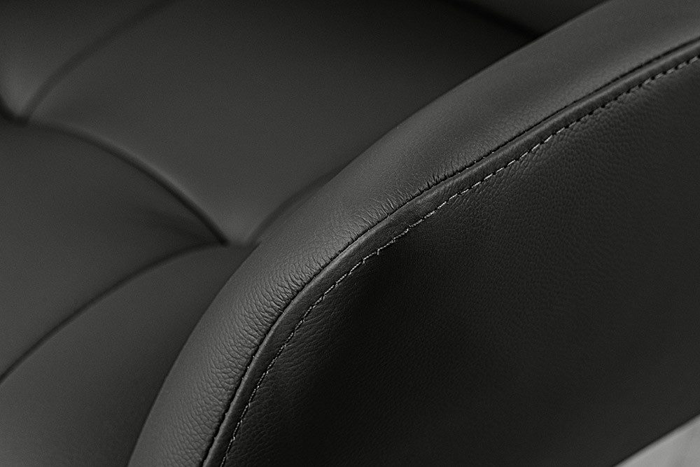 riess-ambiente Drehstuhl SIGNATURE schwarz - Echtleder, Metall, drehbar, mit Armlehne (Einzelartikel, 1 St), 360° drehbar & mit Taschenfederkern - ideal für Ess – Bild 5 von 5