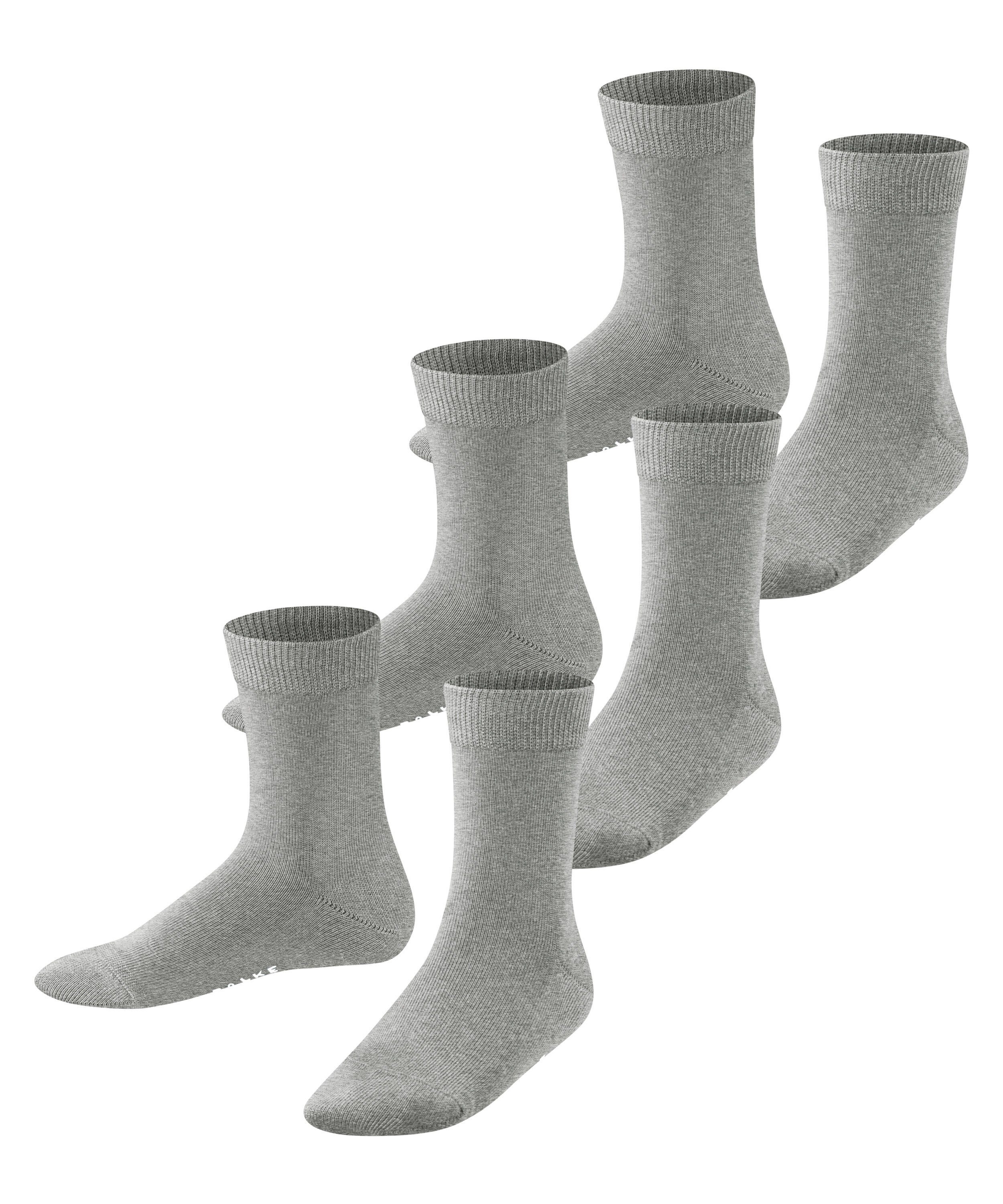 FALKE Socken Family 3-Pack (3-Paar) light grey (3400)