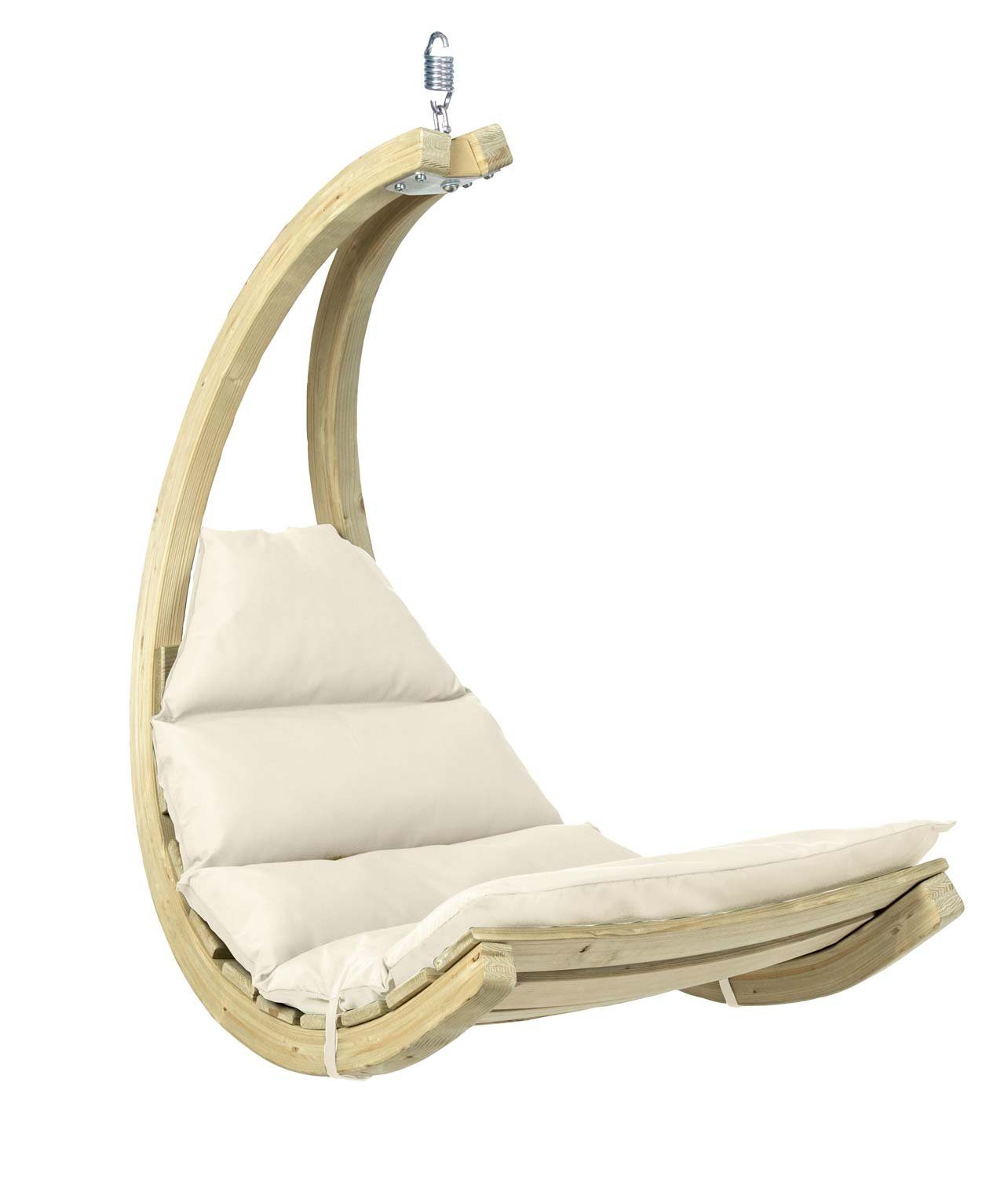 Amazonas Hängesessel Hängesessel Swing Chair creme + Sitzkissen + Schwingfeder