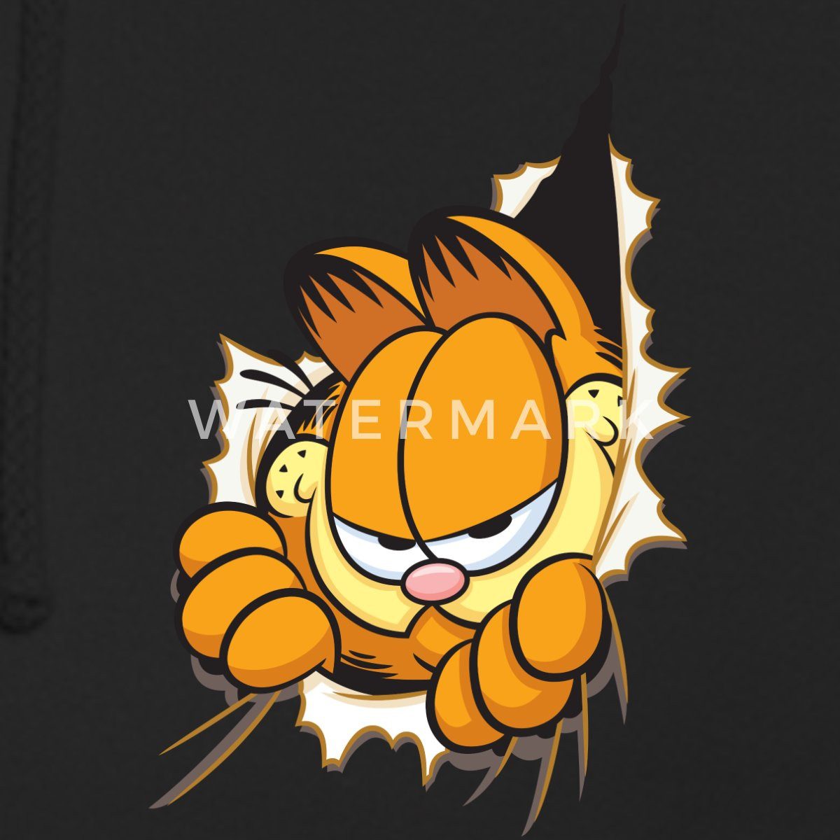 Spreadshirt Hoodie Garfield Hier Ist Garfield Unisex Hoodie (1-tlg)