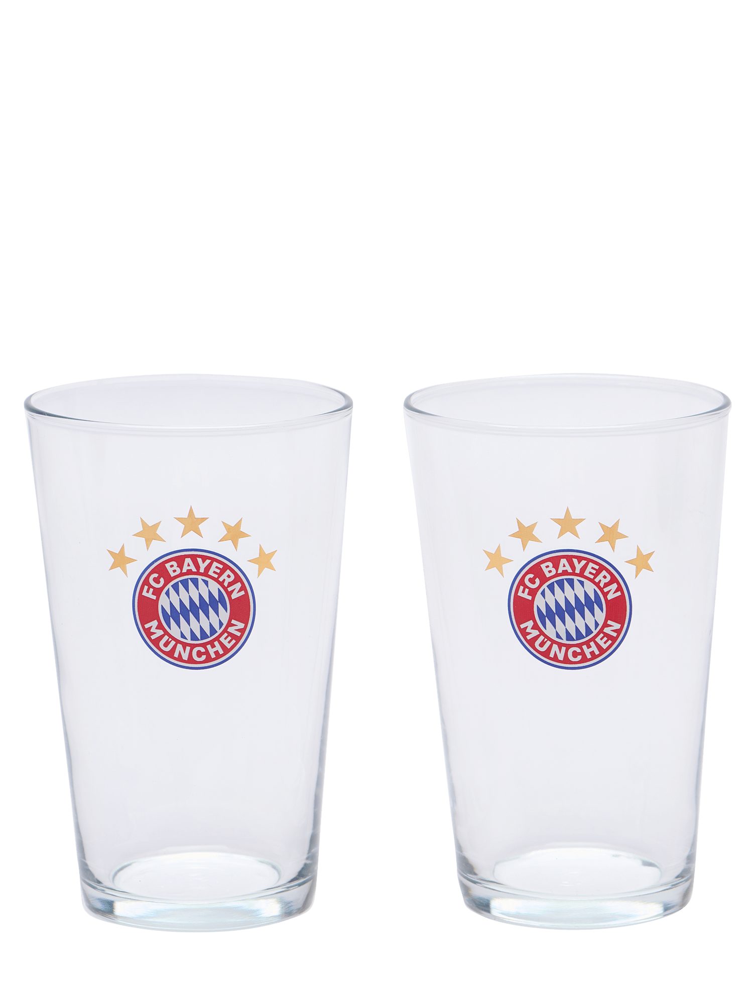 FC Bayern München Gläser-Set FC Bayern München Fanglas 2er Set I Fußball I Gläserset I Wassergläser, Glas