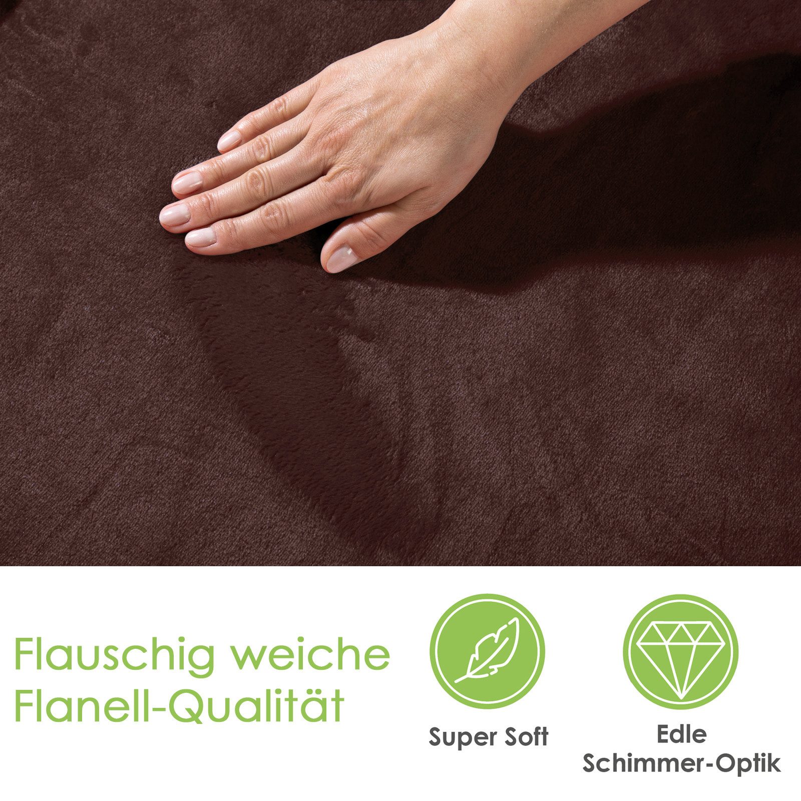 Wohndecke Premium Super Soft Flanell Kuscheldecke günstig online kaufen
