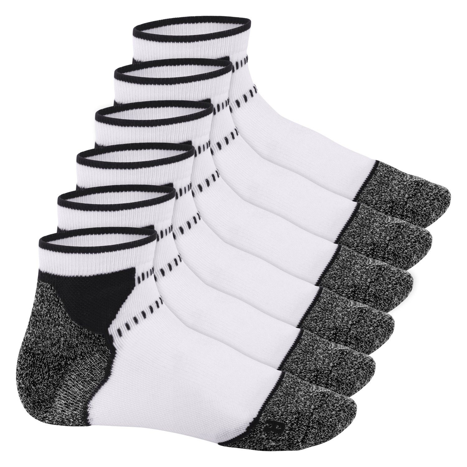 / Herren Funktions Sportsocken Weiss (6 Footstar Damen Paar) Socken Sport Laufsocken Schwarz &