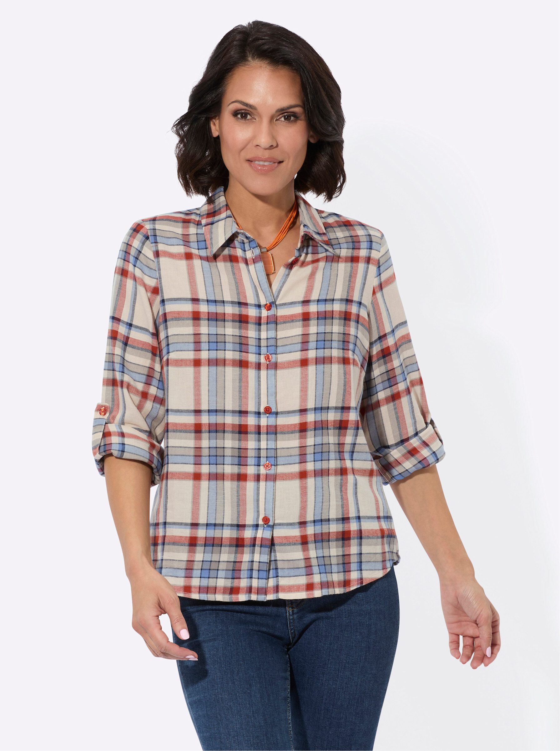 Klassische Bluse Flanellbluse