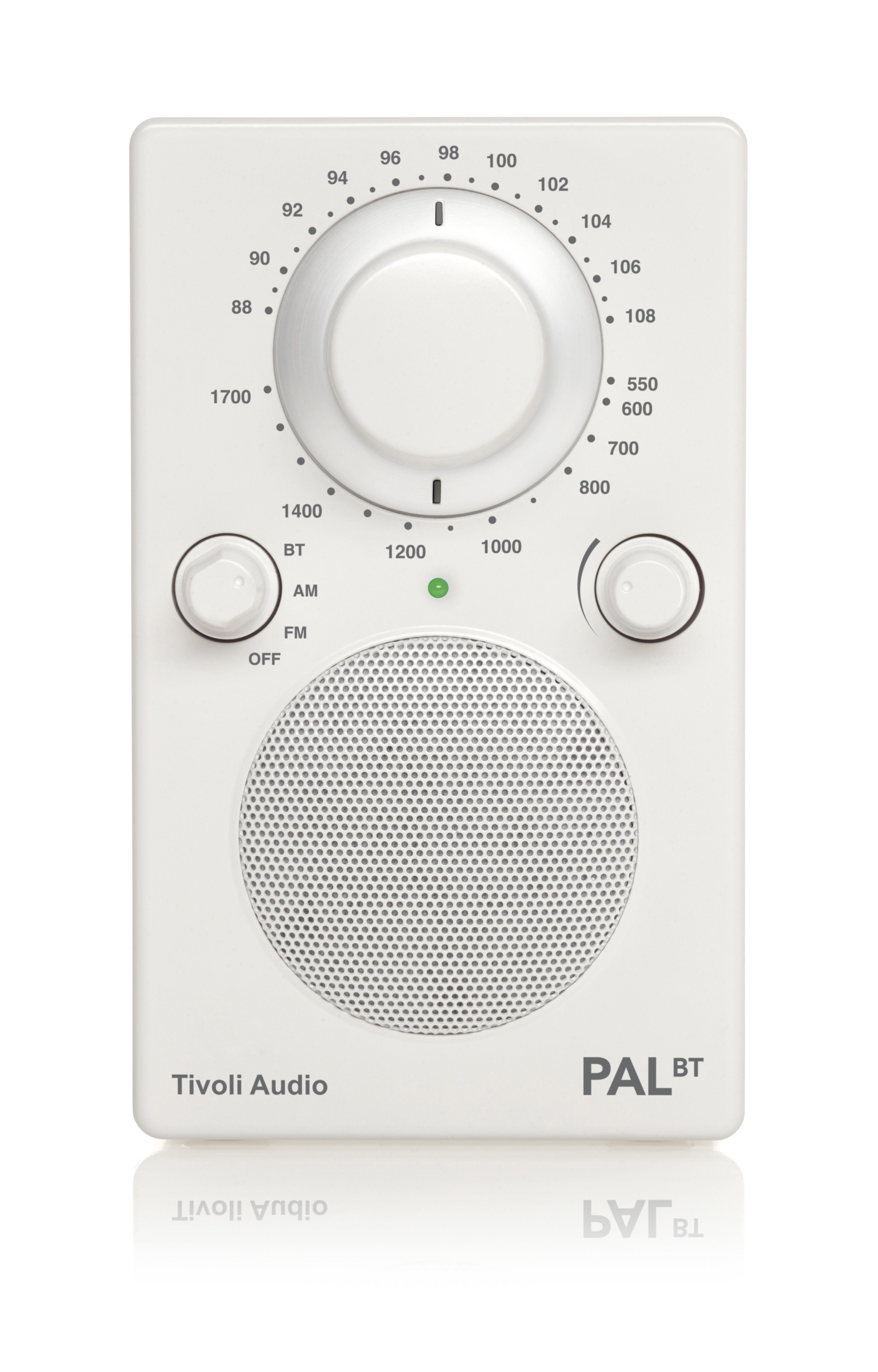 Tivoli Audio PAL BT Radio (FM-Tuner, Tisch-Radio, Bluetooth-Lautsprecher, tragbar, Akku-Betrieb) Weiss