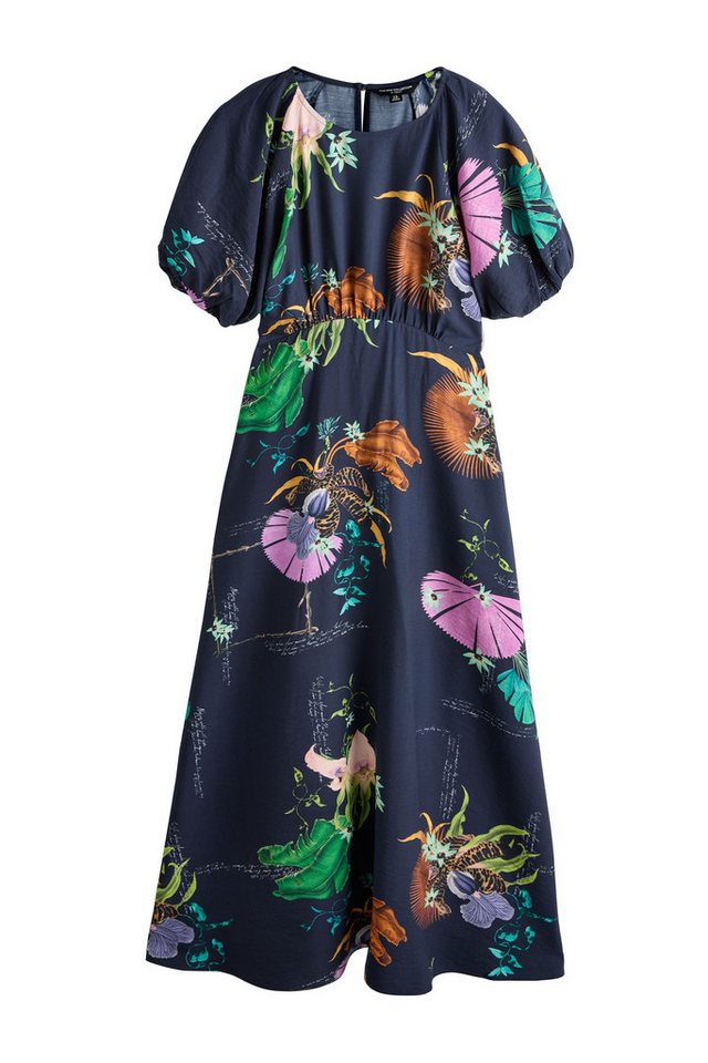 Next Midikleid Midikleid mit Puffärmeln (1-tlg)