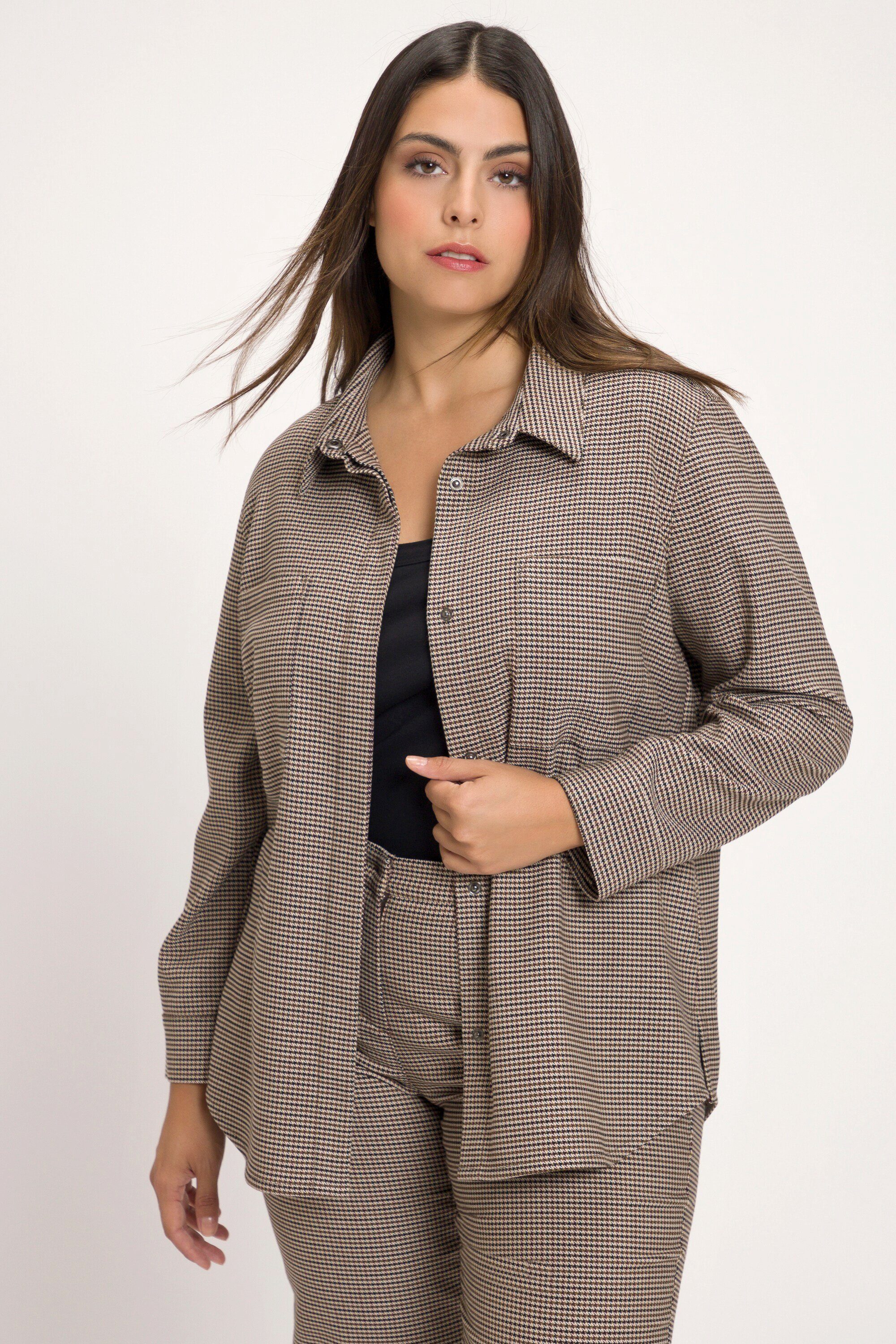 Shirtjacke Shaket Karomuster Hemdkragen Langarm