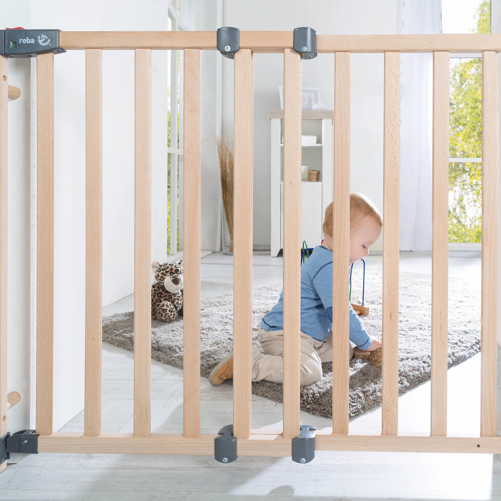 roba® Türschutzgitter "Safety Up", Schutzgitter mit Ampelfunktion – Bild 4 von 4
