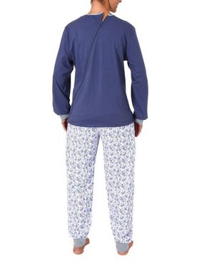 Normann Care Pyjama Damen Pflegeoverall langarm mit Reissverschluss am Rücken und am Bein 60507