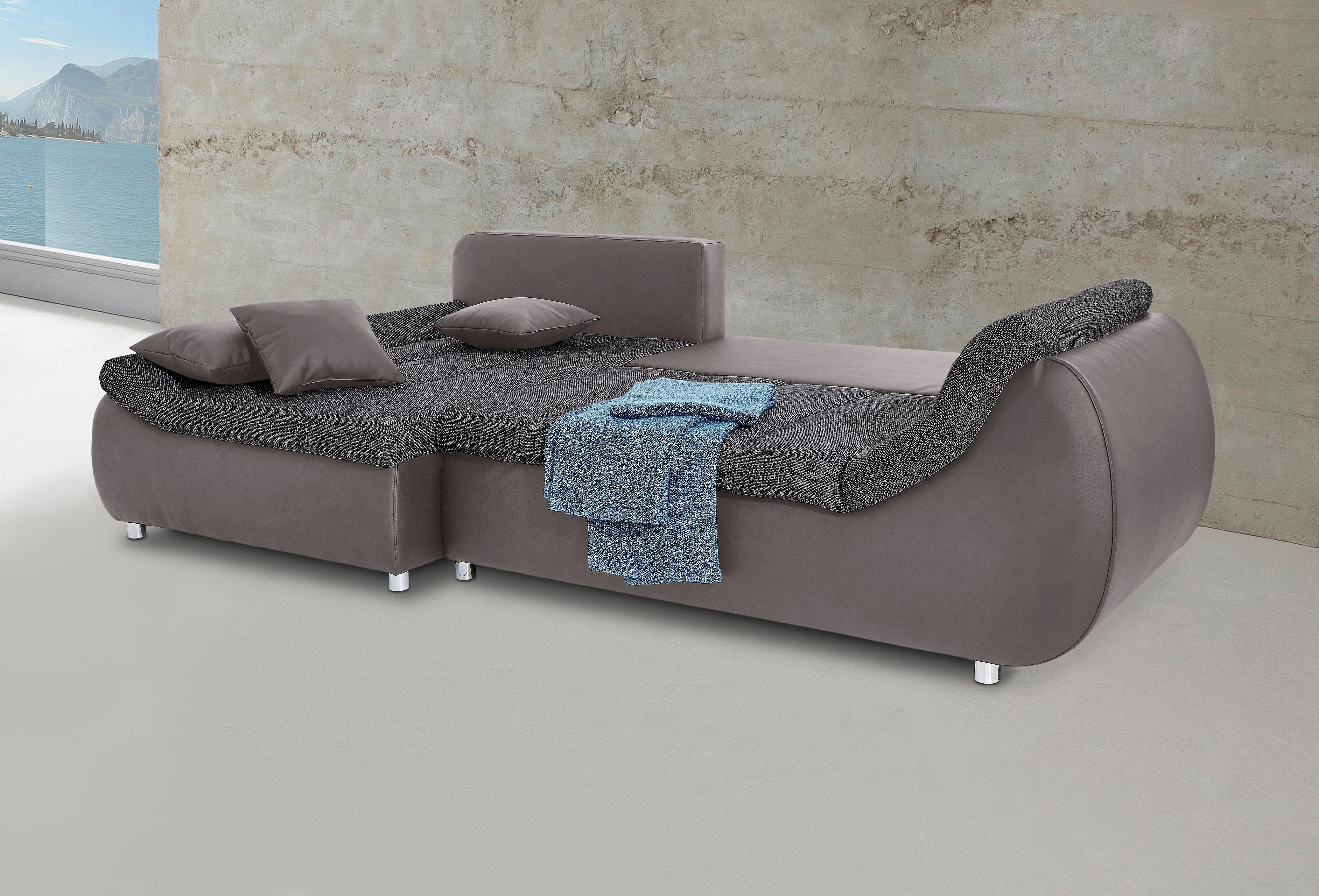 INOSIGN Ecksofa "Imola elegant und bequem, aktuelle Steppung im Sitz, L-For günstig online kaufen