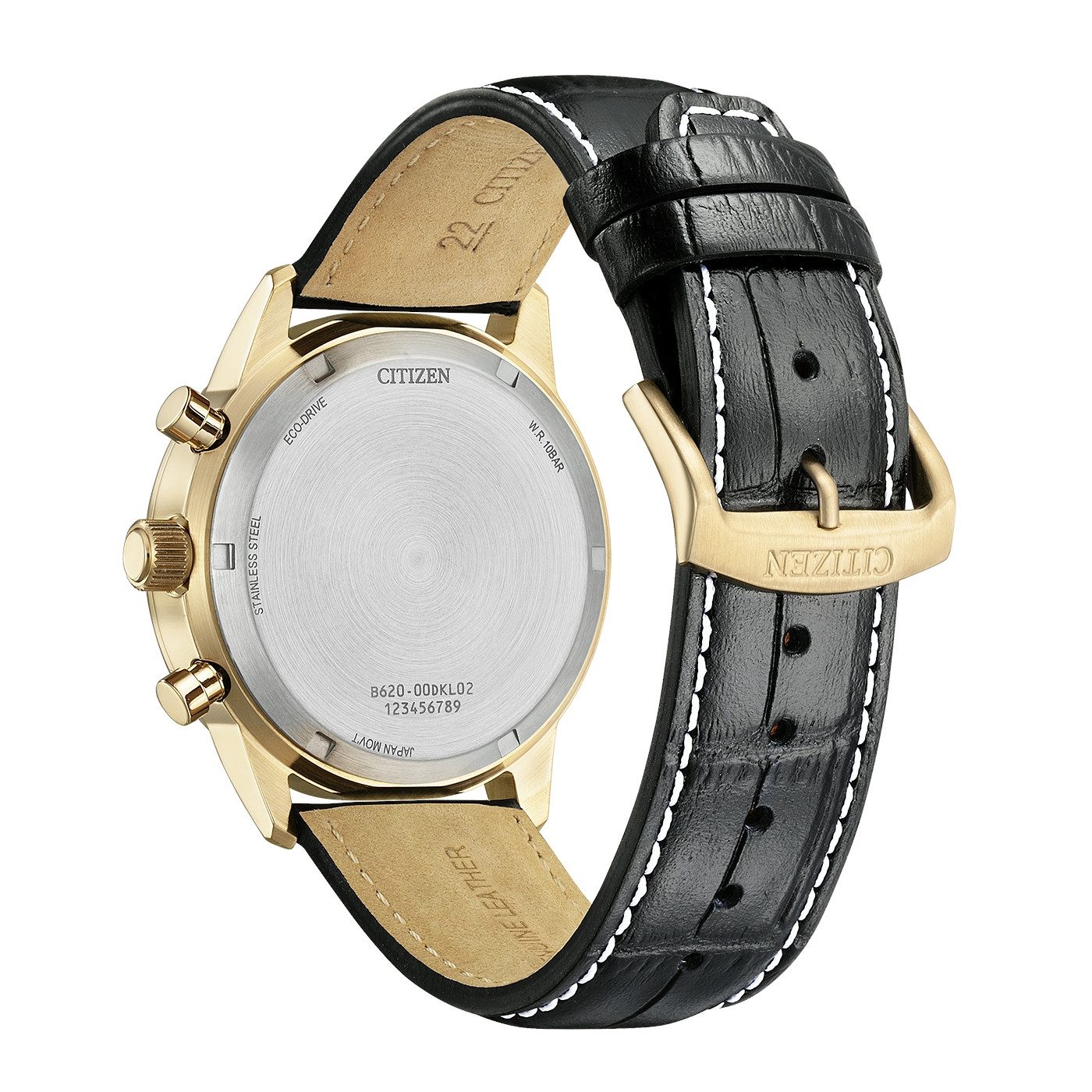 Citizen Chronograph Classic Chrono CA4723-03A, Armbanduhr, Solar, Herrenuhr, Lederarmband, analog, Big Date