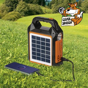 EASYmaxx Stromgenerator Solar-Generator Kit 10000mAh - schwarz/orange, (1-tlg)