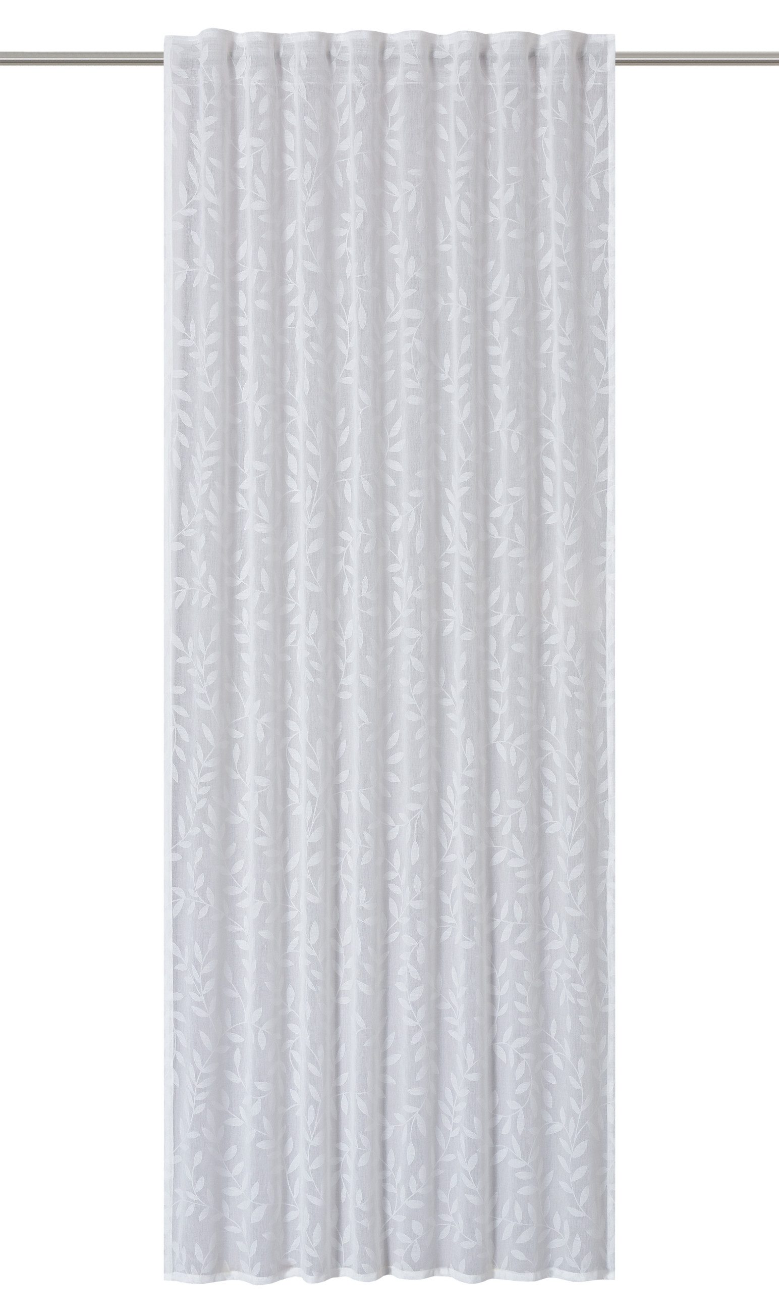 ELBERSDRUCKE Vorhang Gardine mit verdeckten Schlaufen Willow weiß halbtrans günstig online kaufen