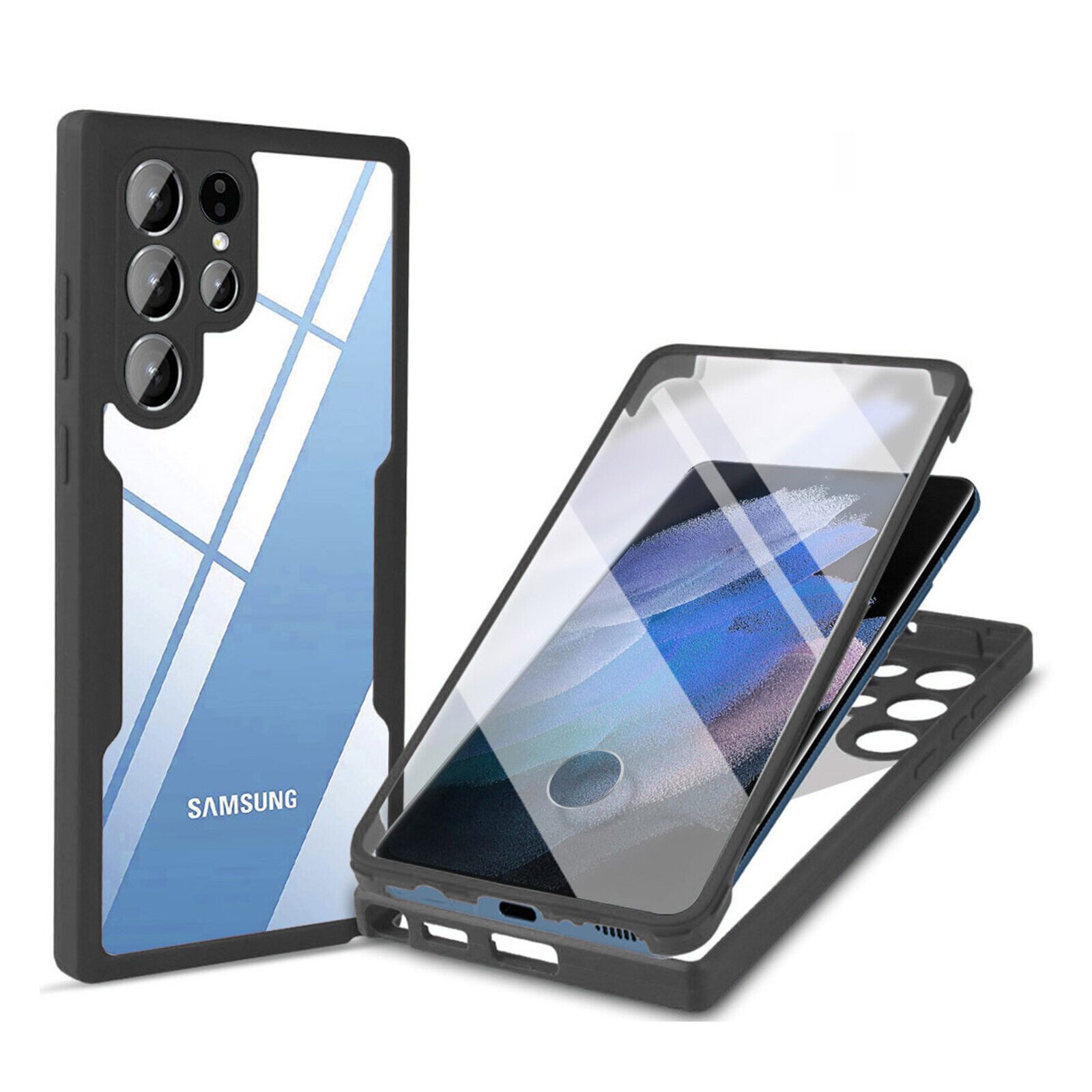 betterfon Handyhülle für Samsung Galaxy S21 Ultra TPU Schutzcase, 2-teiliges 360 Grad Case mit Rundumschutz und passgenauer Passform