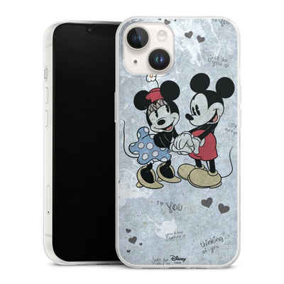 DeinDesign Handyhülle Disney Mickey & Minnie Mouse Vintage Mickey&Minnie In Love, Apple iPhone 14 Slim Case Silikon Hülle Ultra Dünn Schutzhülle