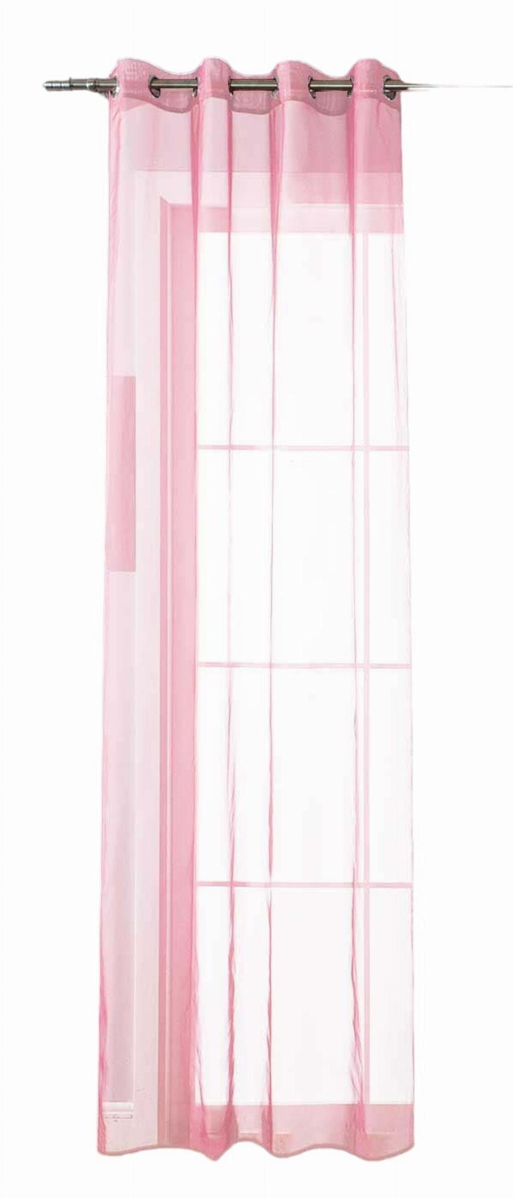 Gardinenbox Gardine (1 St), Ösen, transparent, Voile, Store Bleibandabschlu günstig online kaufen