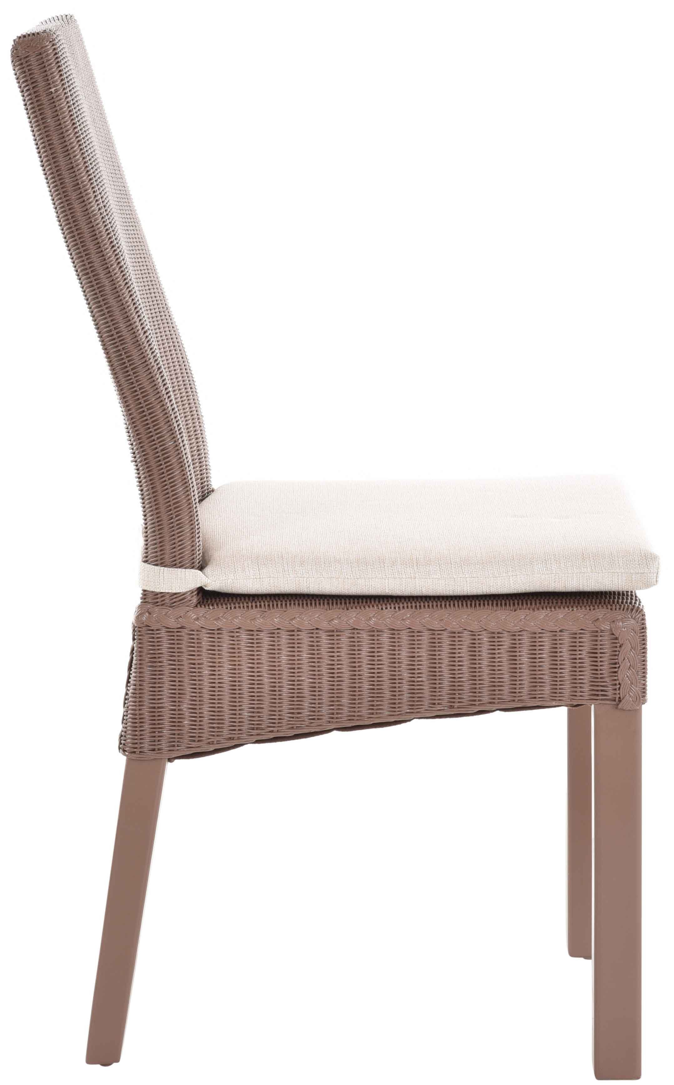 Krines Home Loom-Stuhl Küchenstuhl mit Esszimmerstuhl Esszimmer Kissen Esszimmerstuhl Holzrahmen Aubergine-Braun