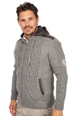 Maddox Trachtenjacke Strickjacke WAIDSEE grau