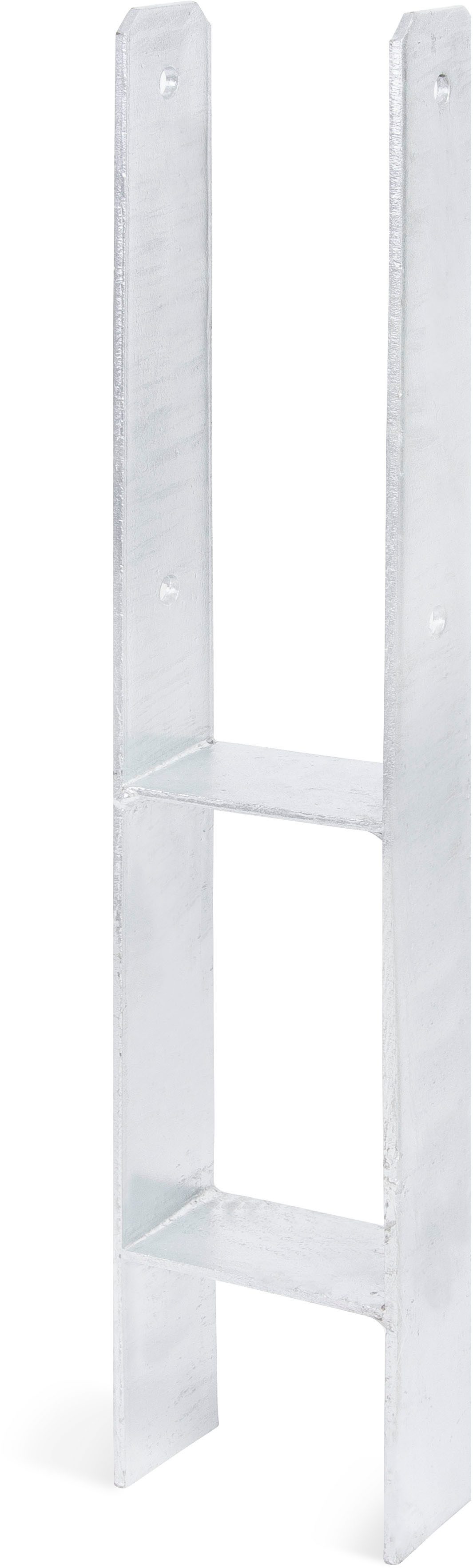 Alberts H-Pfostenanker, zum Einbetonieren, Materialstärke 5 mm, lichte Breite 91 mm, Höhe 600 mm