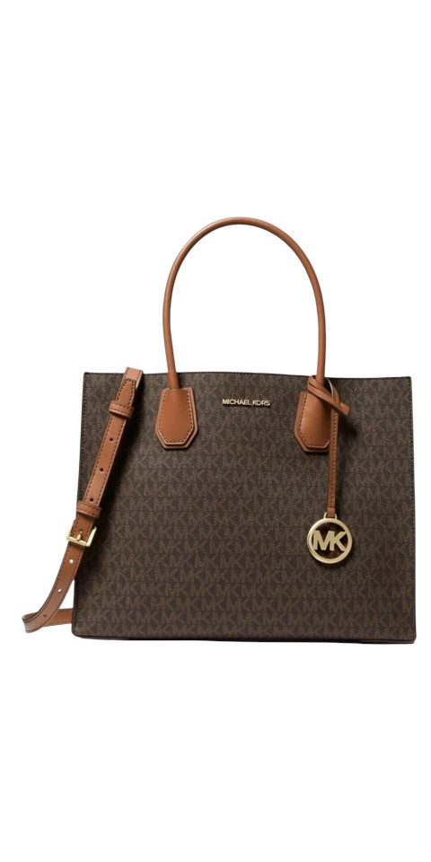 MICHAEL KORS Handtasche Michael Kors Shopper Mercer Large Braun mit Logo Handtasche