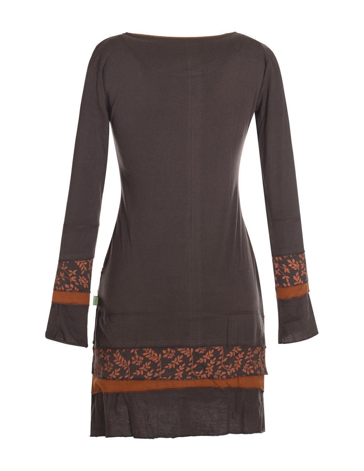 Vishes Jerseykleid Langarm Lagenlook Strickkleid Sweatshirtkleid günstig online kaufen