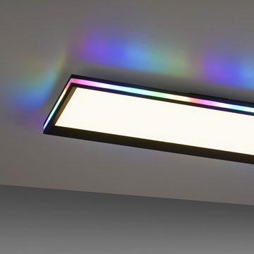 SellTec LED Deckenleuchte LED Deckenlampe Panel Digital, CCT-Farbtemperaturregelung, RGB Rainbow Lichteffekt, Dimmfunktion, 1x LED-Board/21,50 Watt, Warmweiß bis Kaltweiß, RGB Rainbow, RGB CCT Farbwechsel dimmbar Fernbedienung schwarz