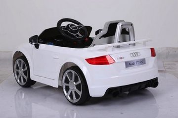 Elektro-Kinderauto Kinder Elektroauto Audi TT RS weiss, LED, zwei Motoren, MP3, FB